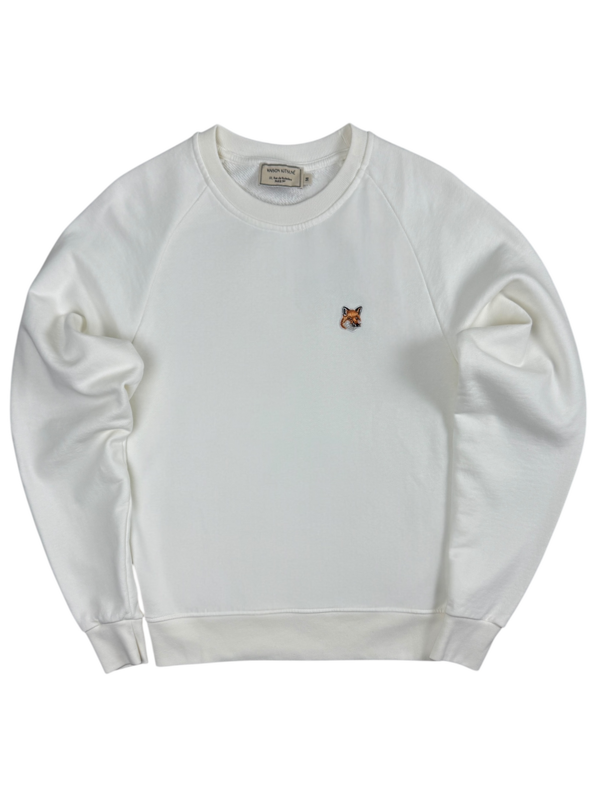 Pull Maison Kitsuné blanc taille XS - Vue de face