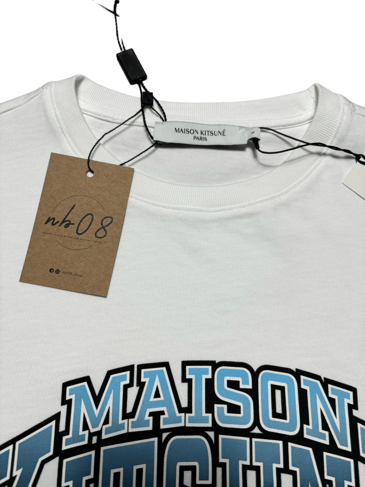 T-Shirt Maison Kitsuné in Weiß, gebraucht, von NB08 authentifiziert, Seitenansicht — Ansicht 5
