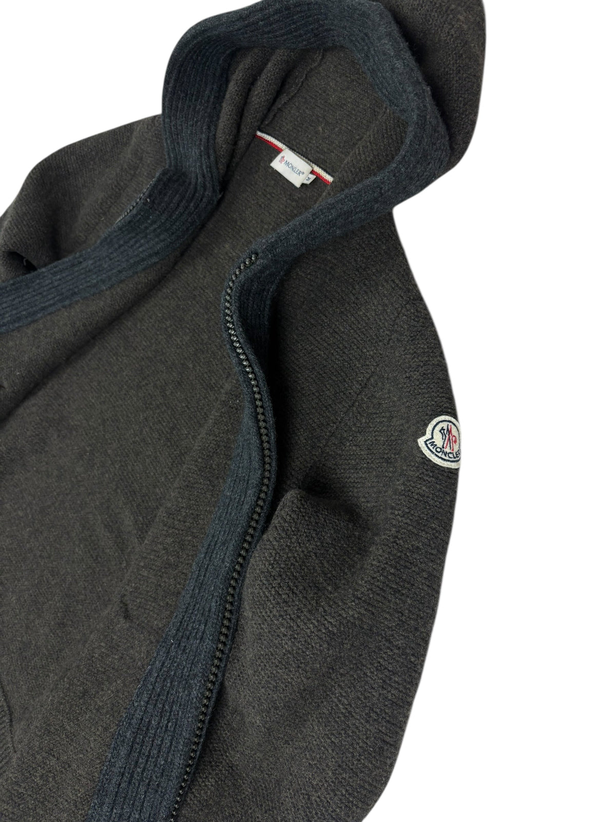 Cardigan Moncler kaki / gris taille M - Vue de dos