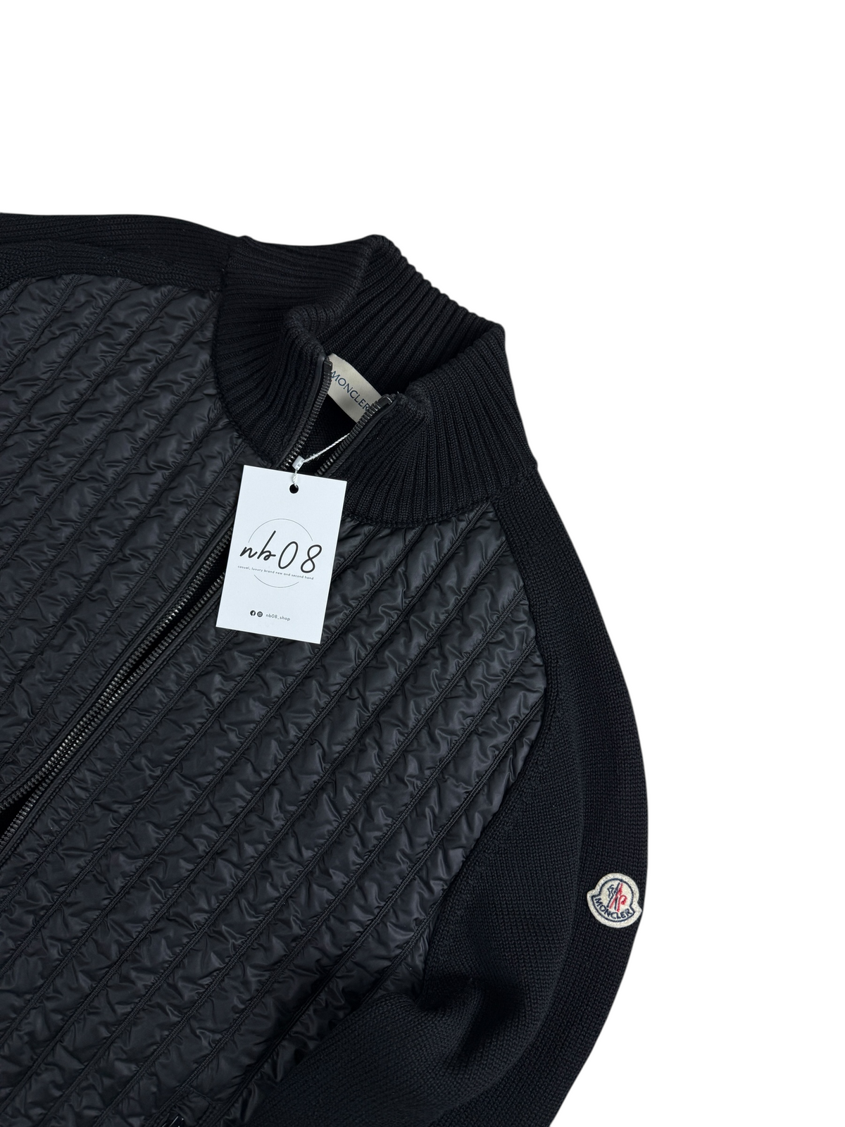 Cardigan Moncler noir taille S - Détail