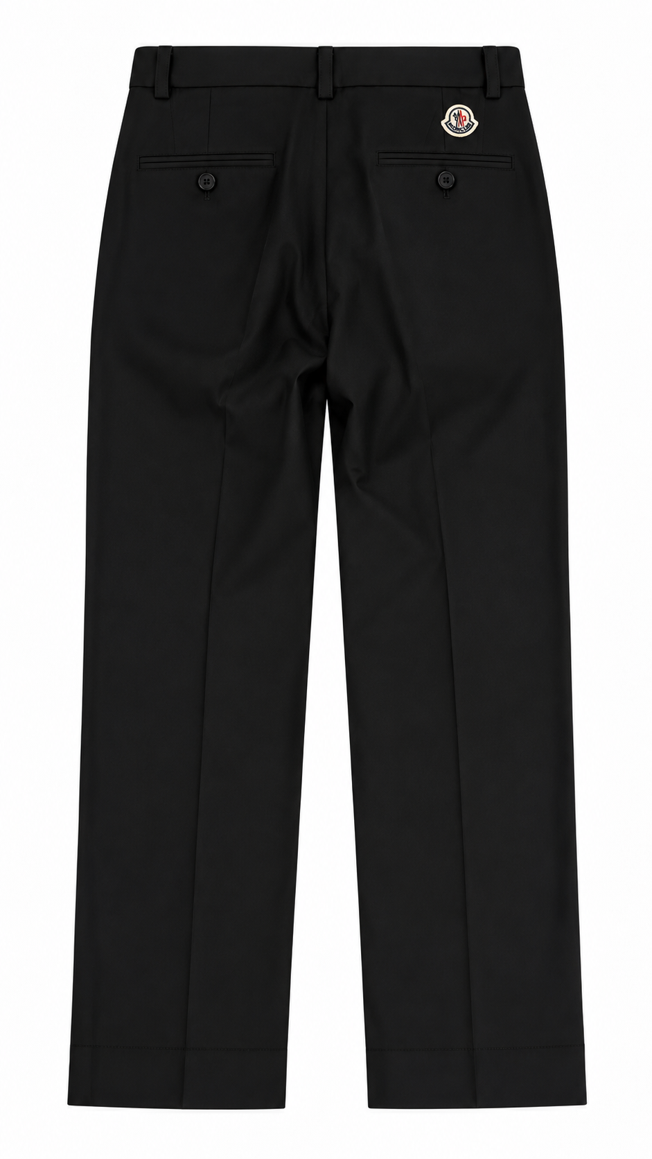 Pantalon Moncler à Pinces en Laine Vierge noir, vue de dos — vue 2