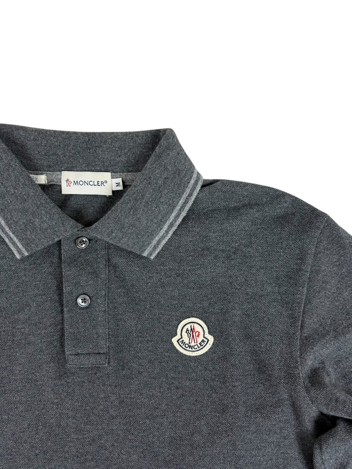Polo Moncler gris taille M - Vue de dos