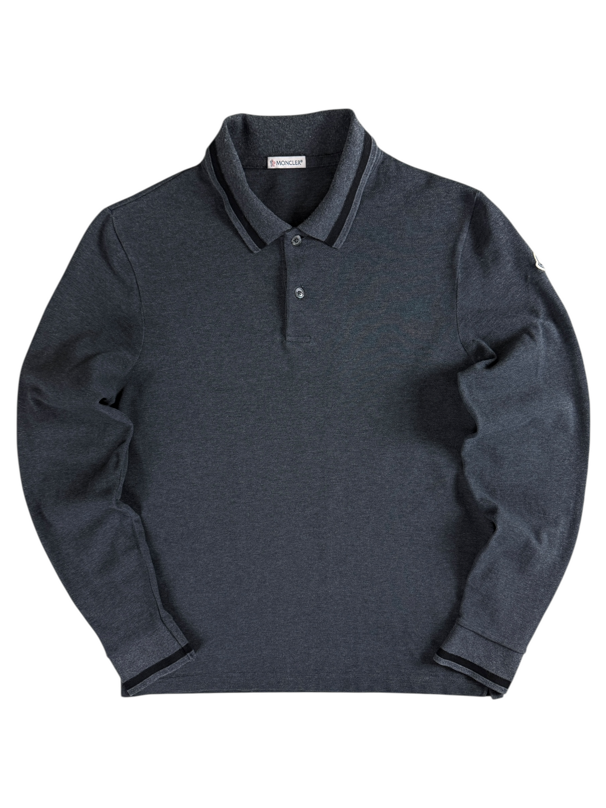 Polo Moncler gris taille M - Vue de face