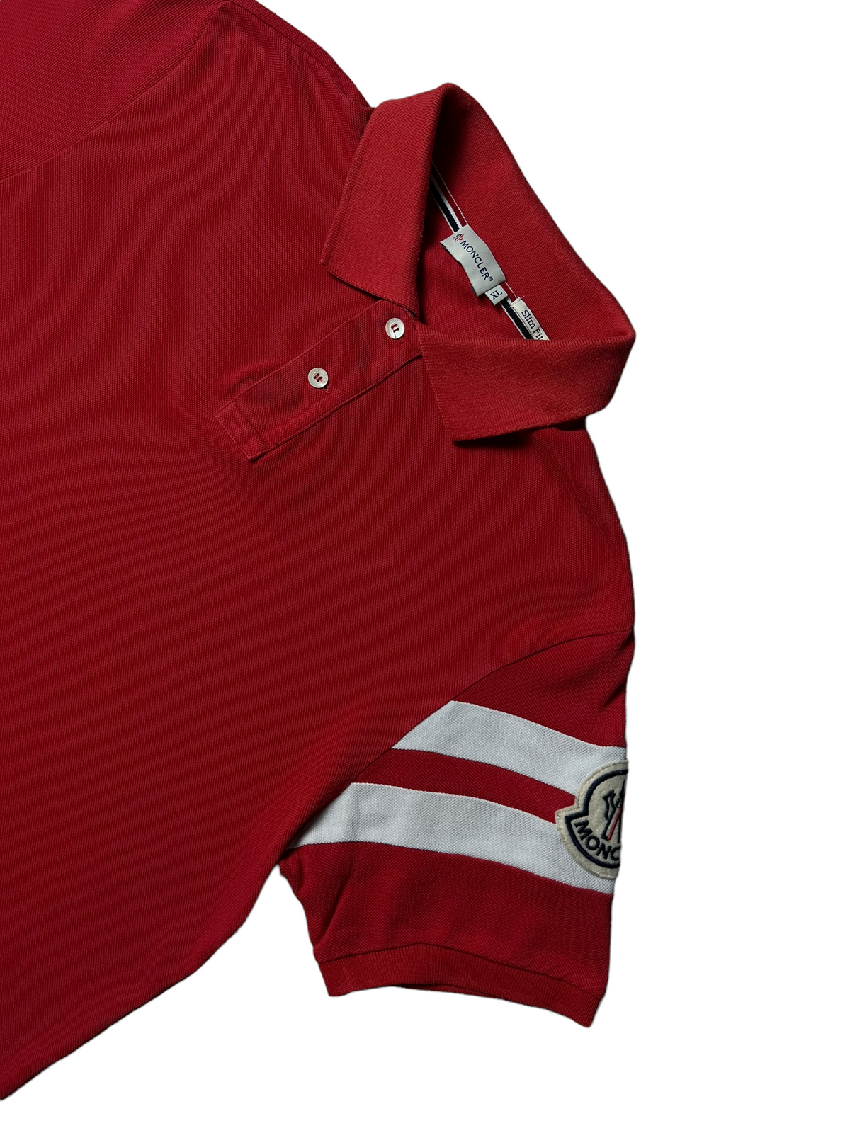 Polo Moncler rouge taille XL - Vue de dos