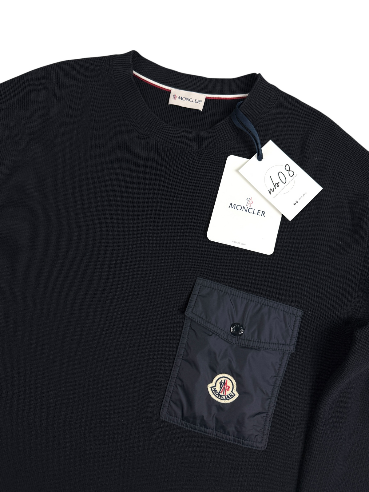 Pull Moncler marine taille M - Vue de dos