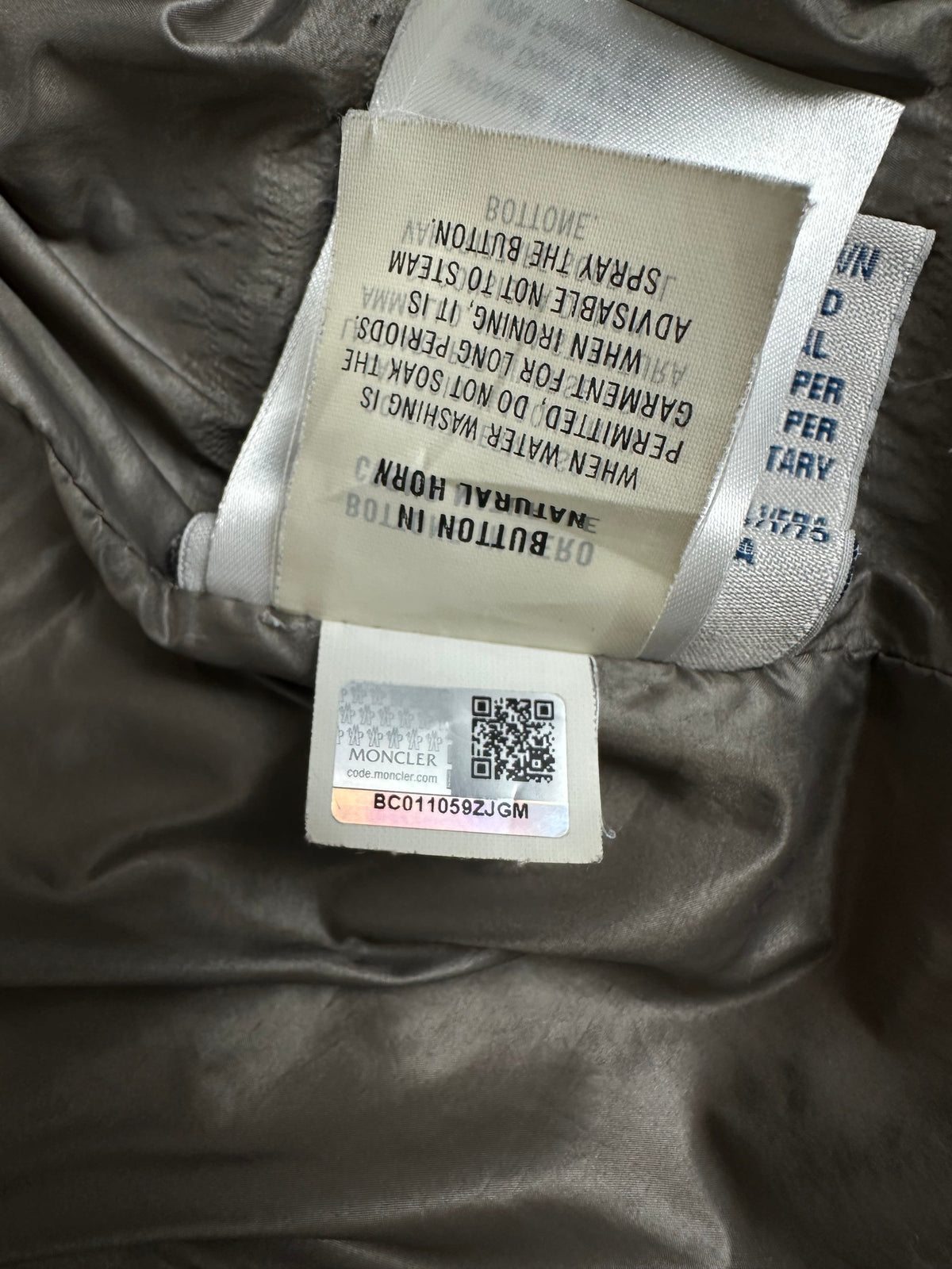 Veste Moncler gris taille 1 - Vue 6
