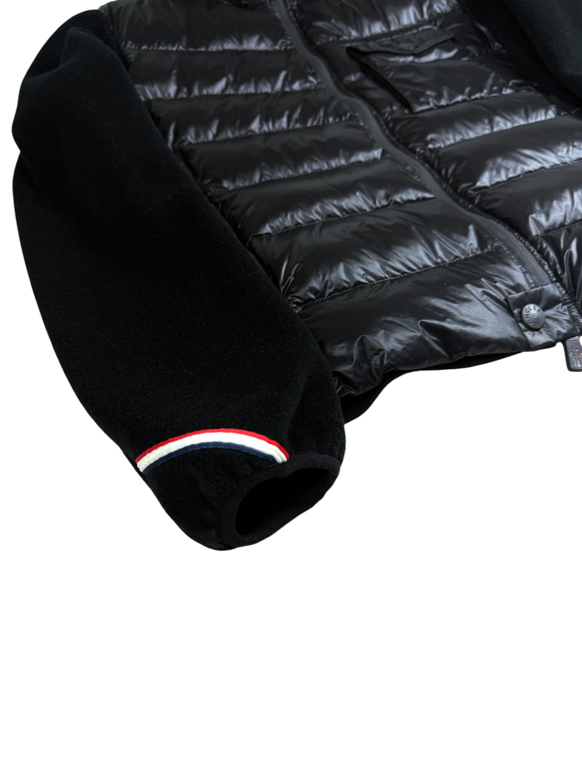Veste Moncler noir taille M - Logo et étiquette