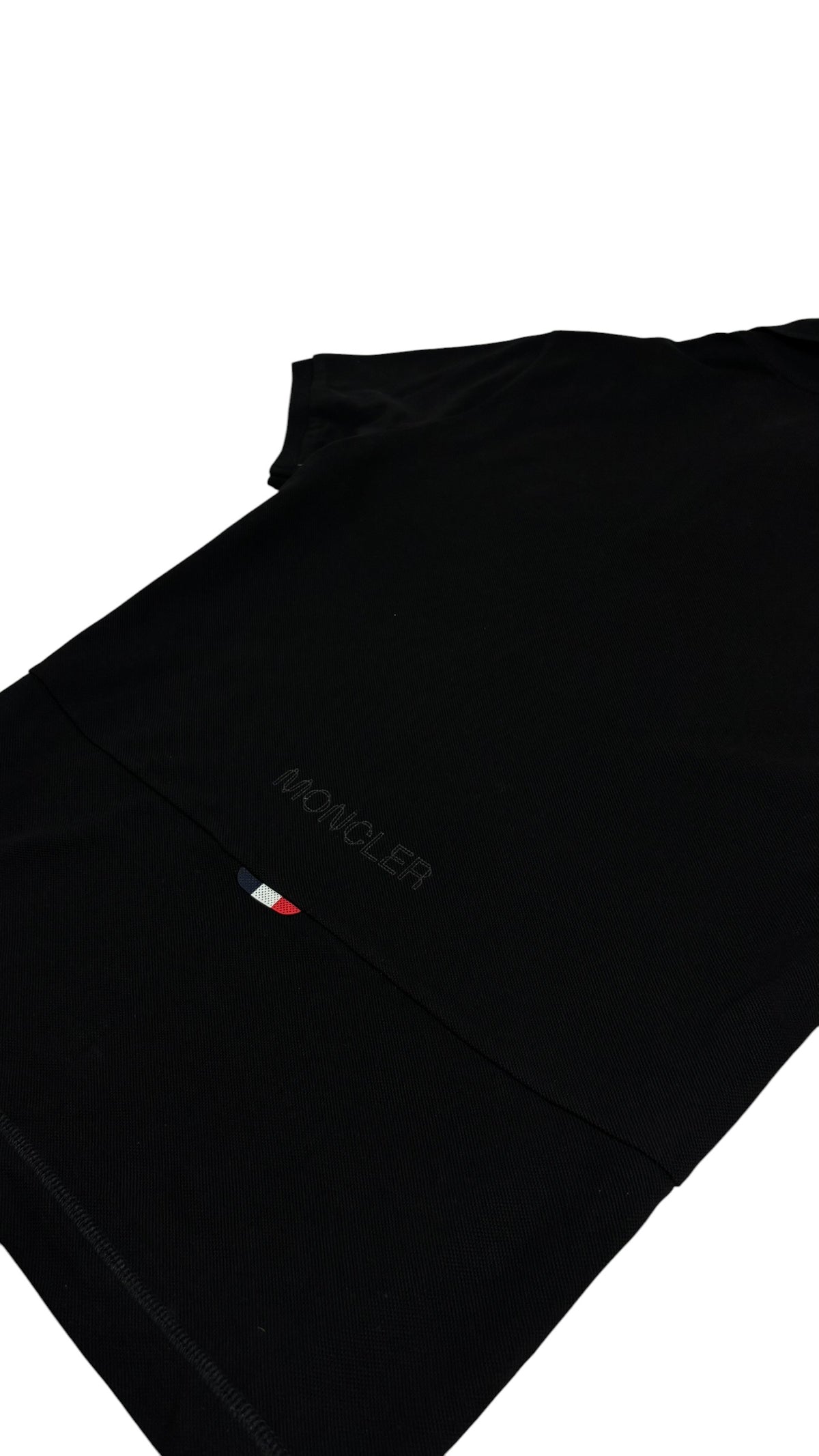 Polo manches courtes Moncler noir taille M - vue 3/4