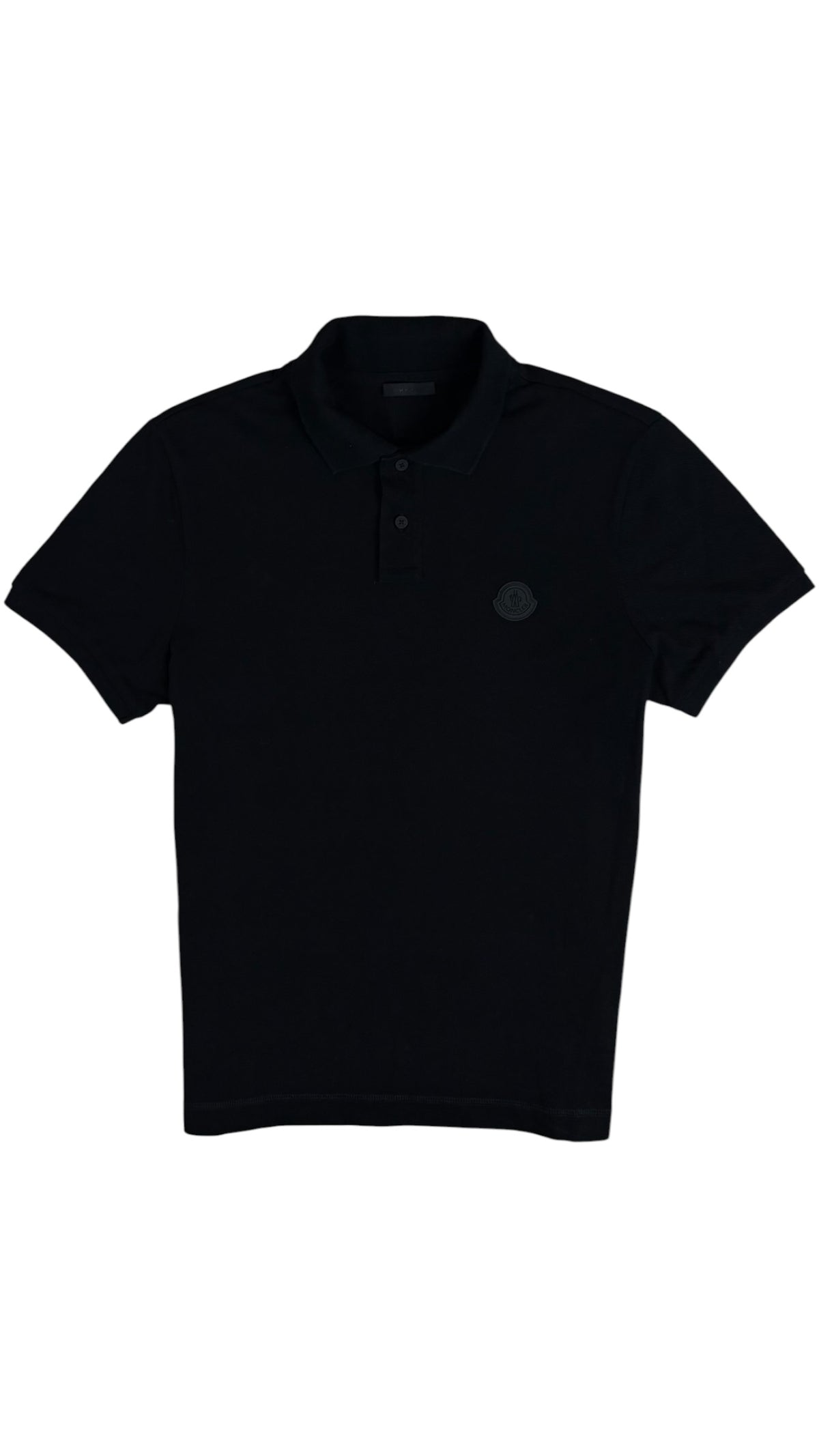 Polo manches courtes Moncler noir taille M - vue 1/4