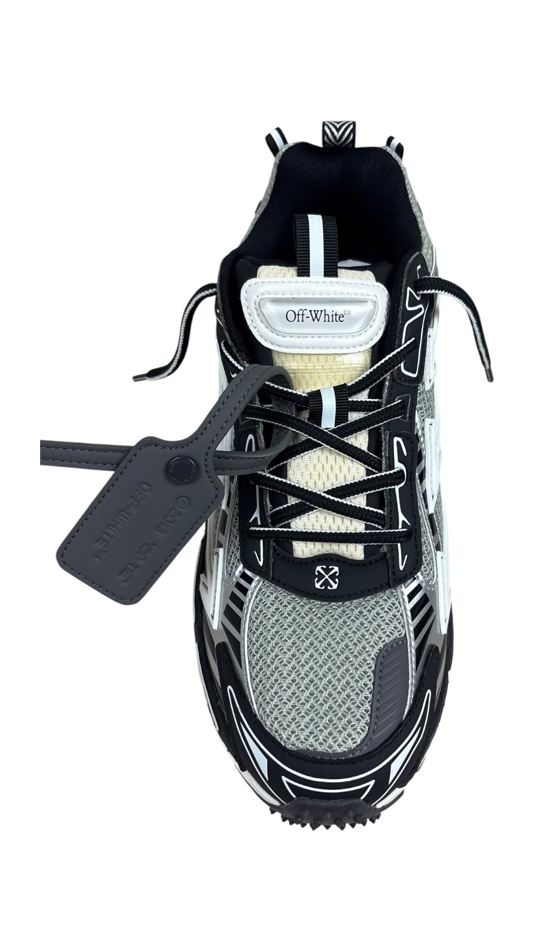 Sneakers Off-White Be Right Back gris clair noir neuf - vue 2/4