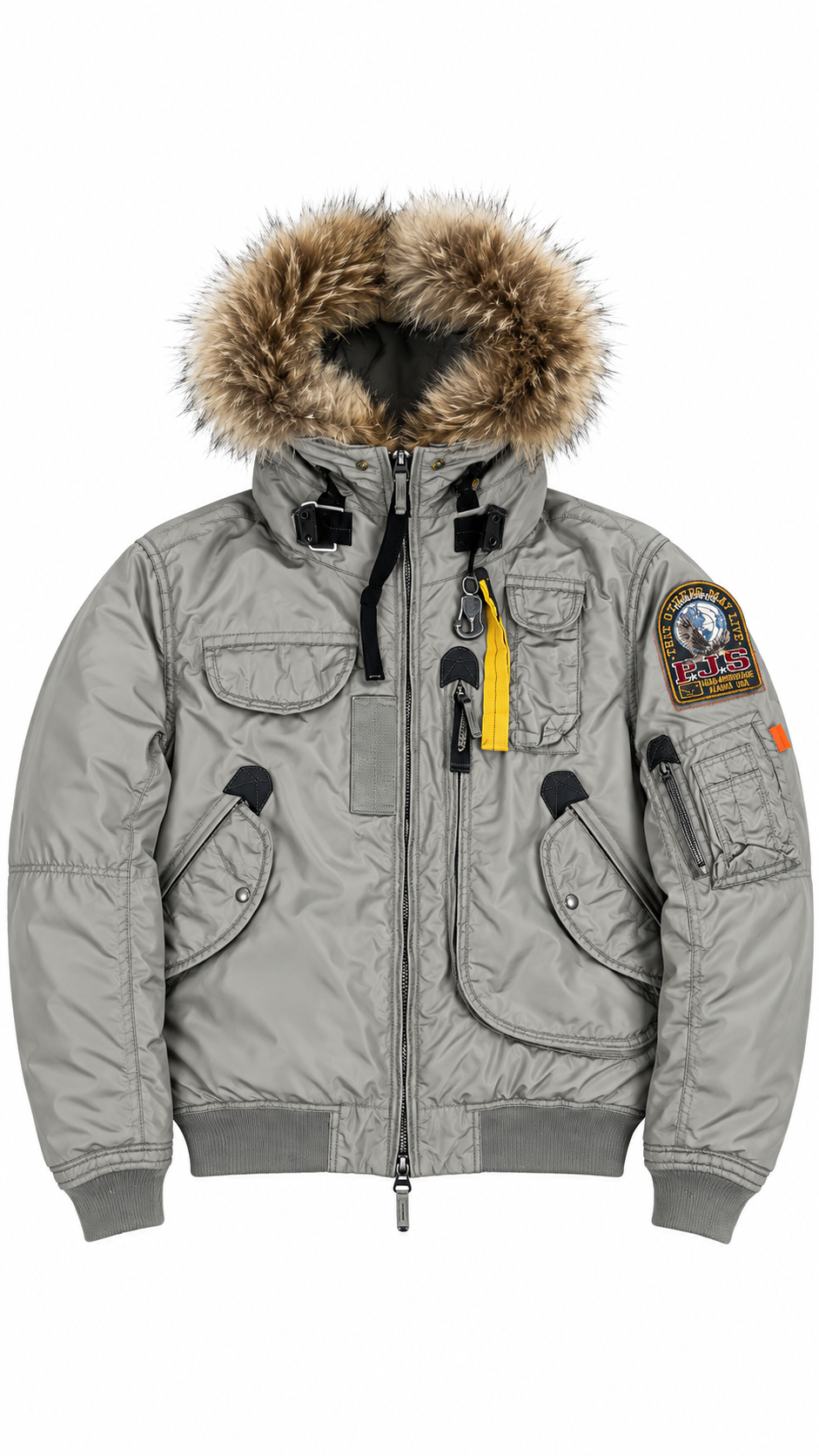 Doudoune Bomber Parajumpers Gobi gris taille M, seconde main authentifiée NB08 — vue 1