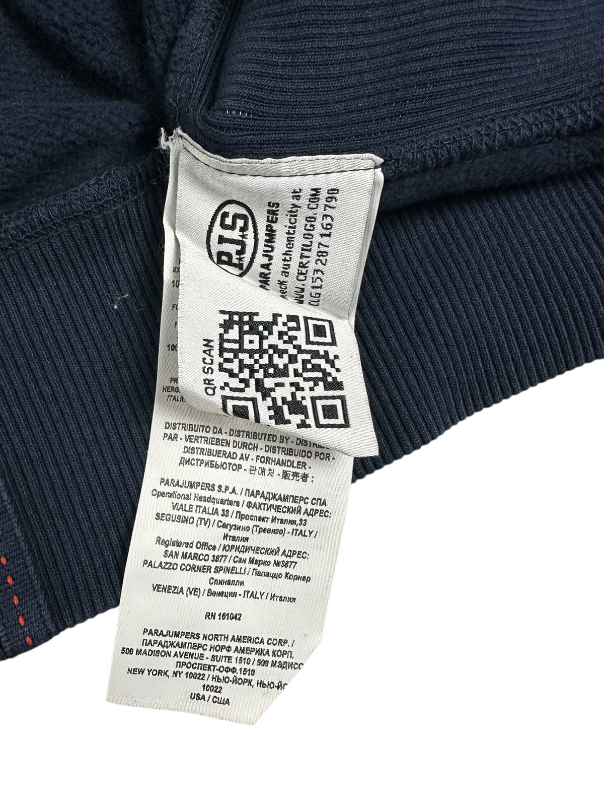 Hoodie Parajumpers marine taille XL - Détail