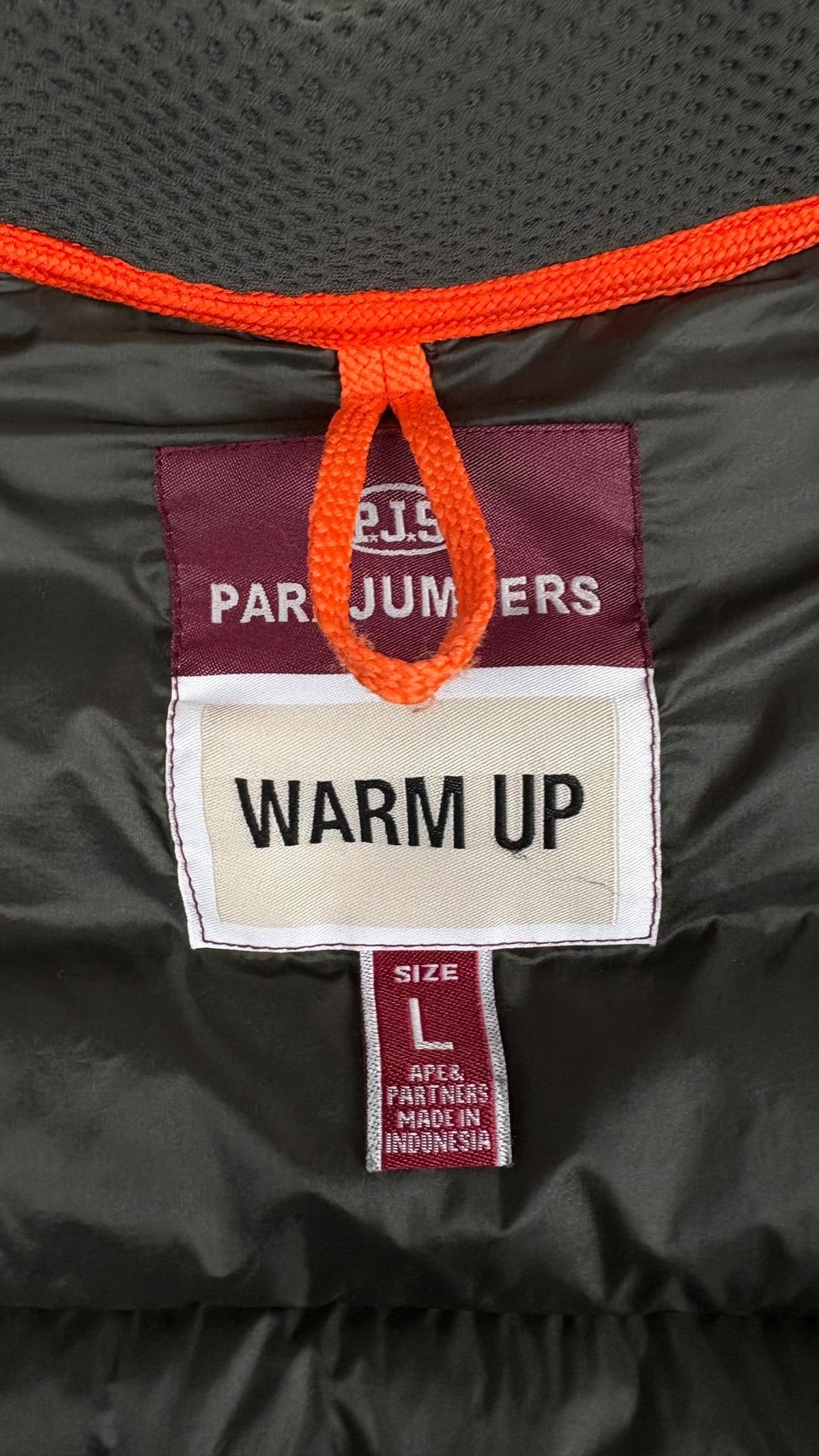 Veste Parajumpers kaki taille L - Logo et étiquette