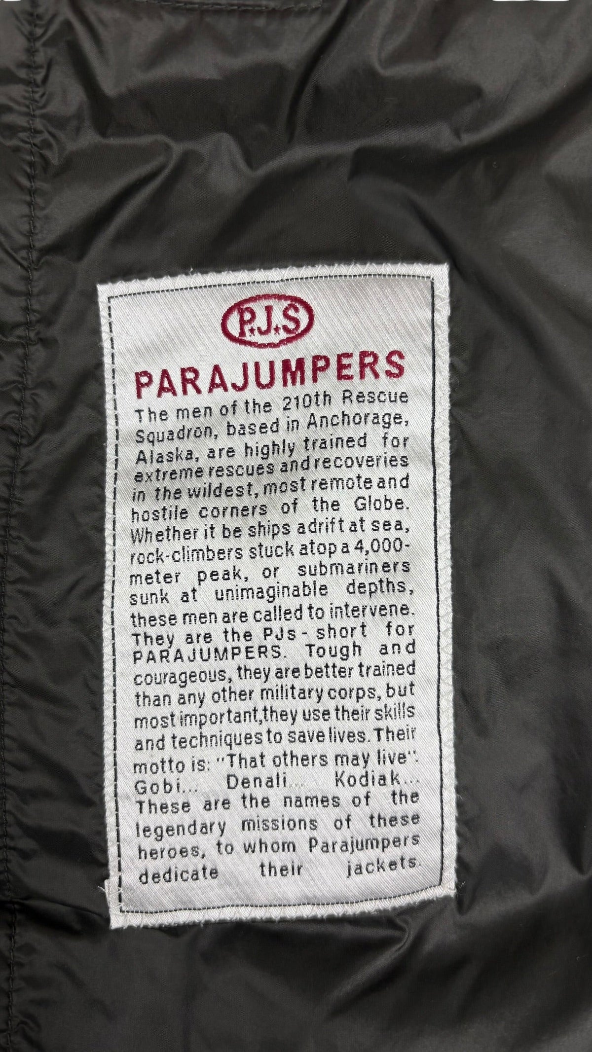 Veste Parajumpers kaki taille S - Vue côté