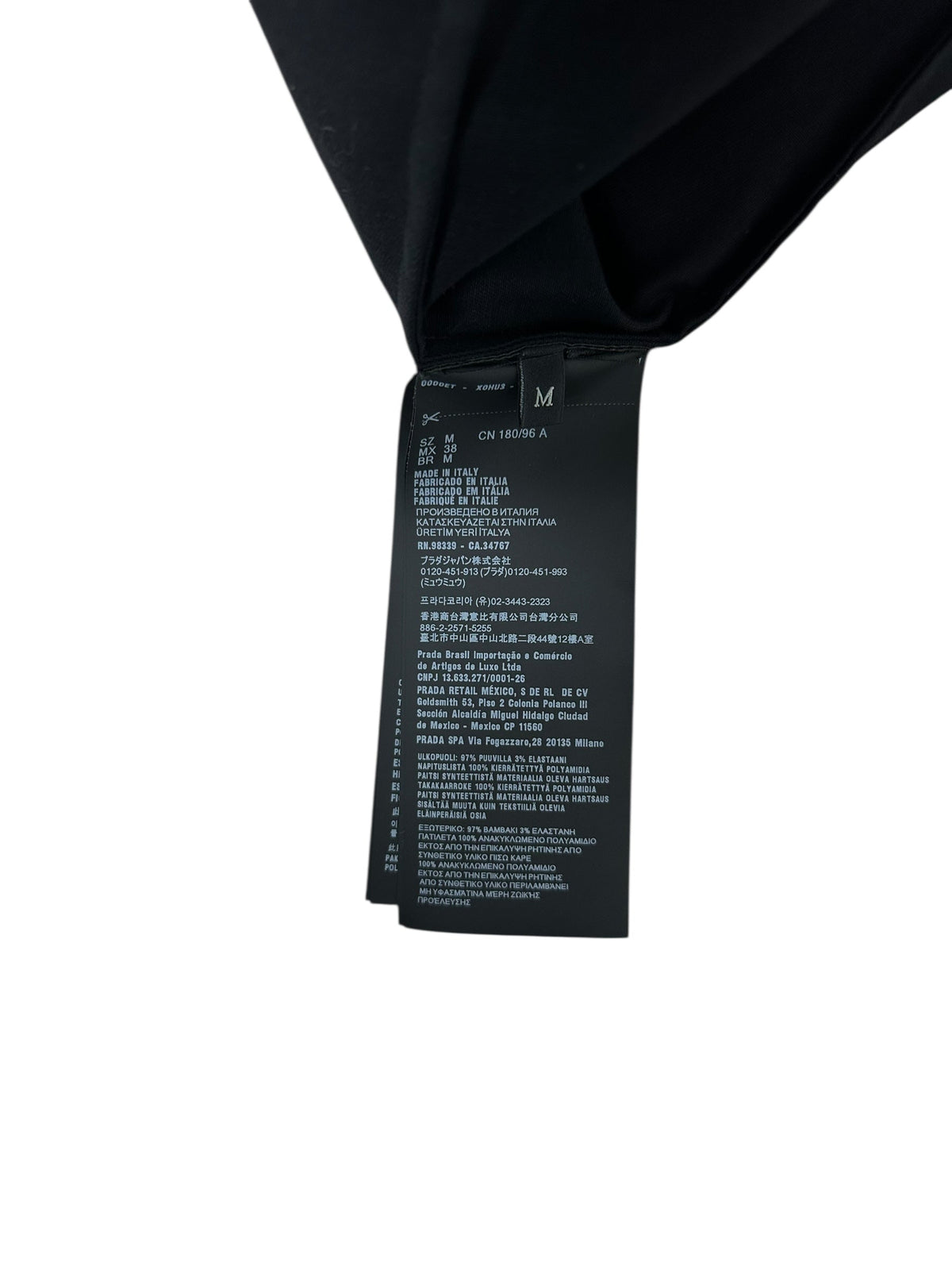 Surchemise Prada noir taille M - Détail