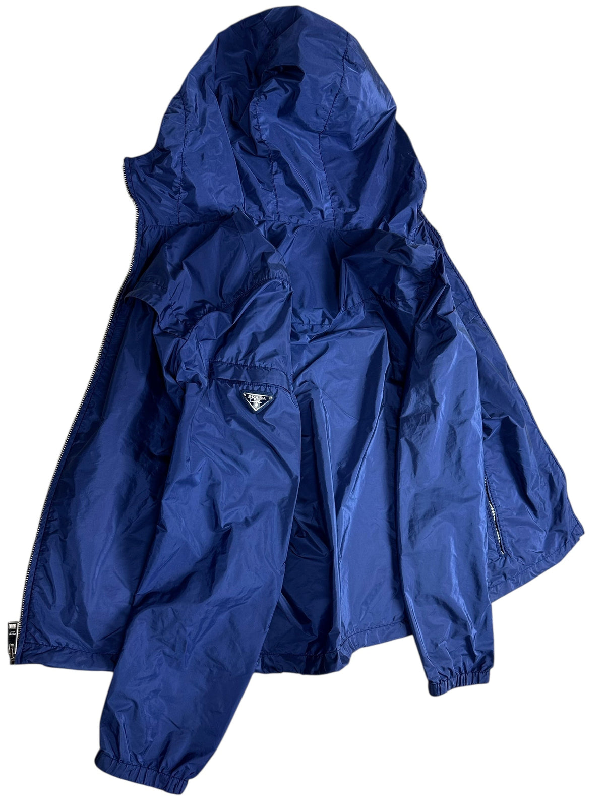 Veste Prada bleu taille 48 - Logo et étiquette