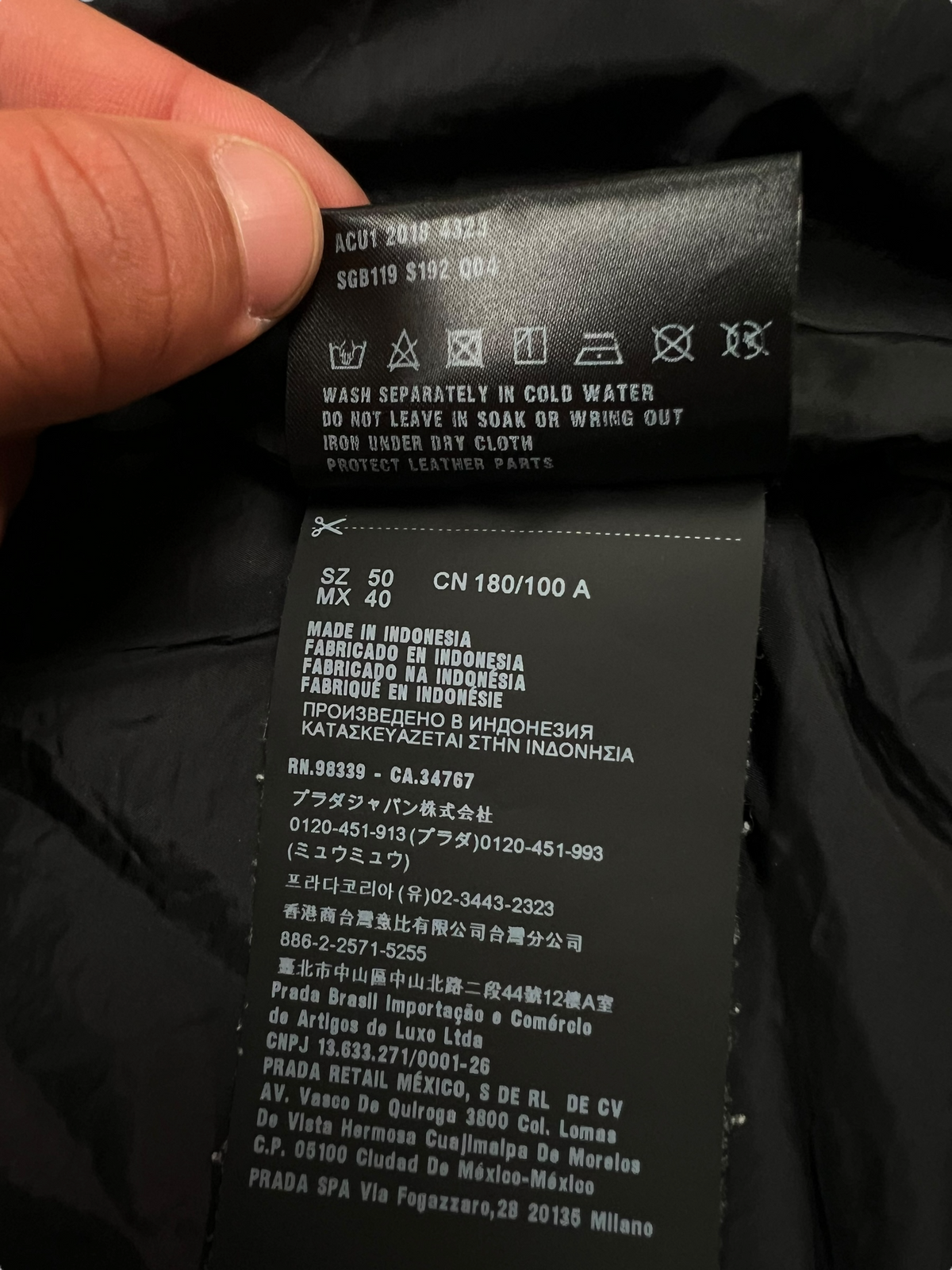 Veste Prada bleu taille L - Vue 9