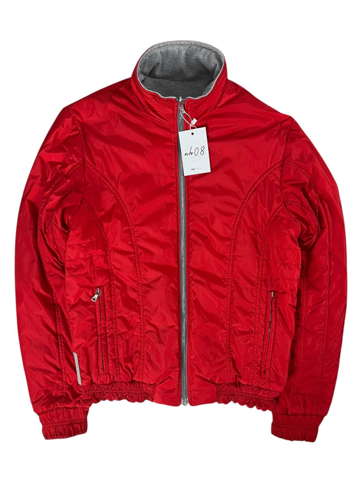 Veste Réversible Prada gris taille S, seconde main authentifiée NB08, vue de dos — vue 2