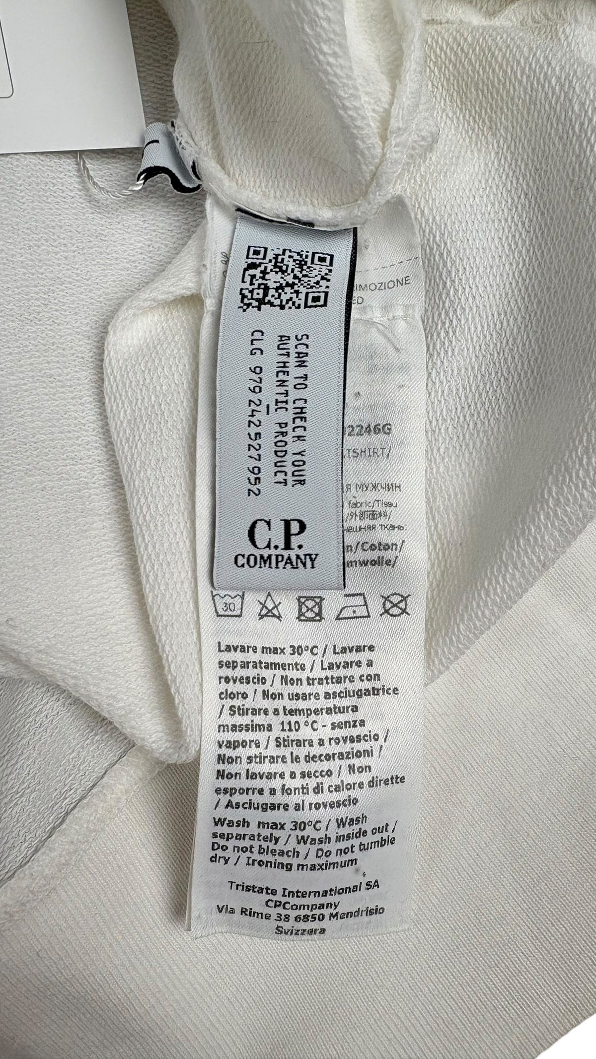 Pull C.P Company blanc taille L - vue 4/4
