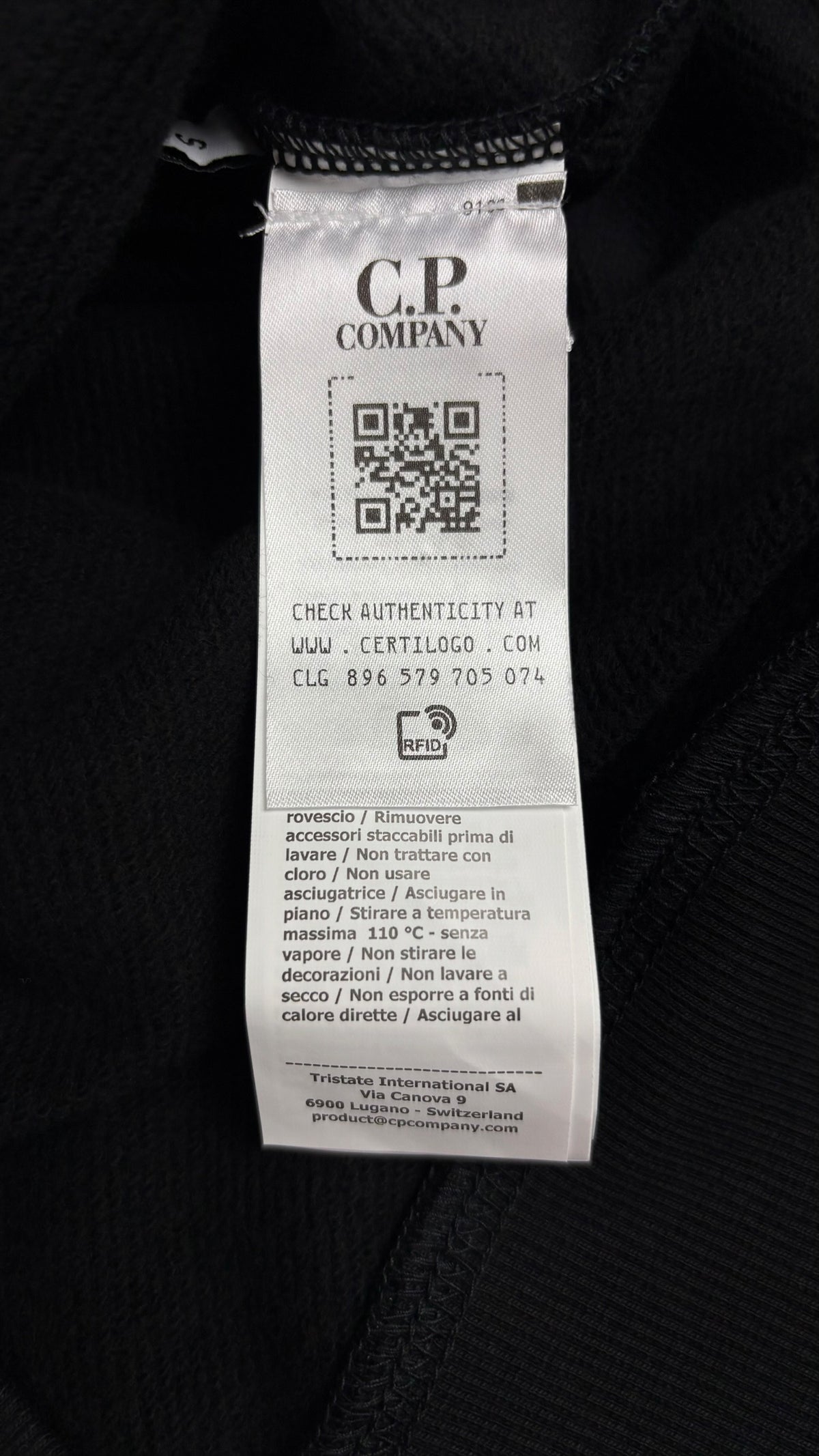 Rundhals-Sweatshirt C.P Company in Schwarz, neu, Kollektion 2026 - Ansicht 5/5