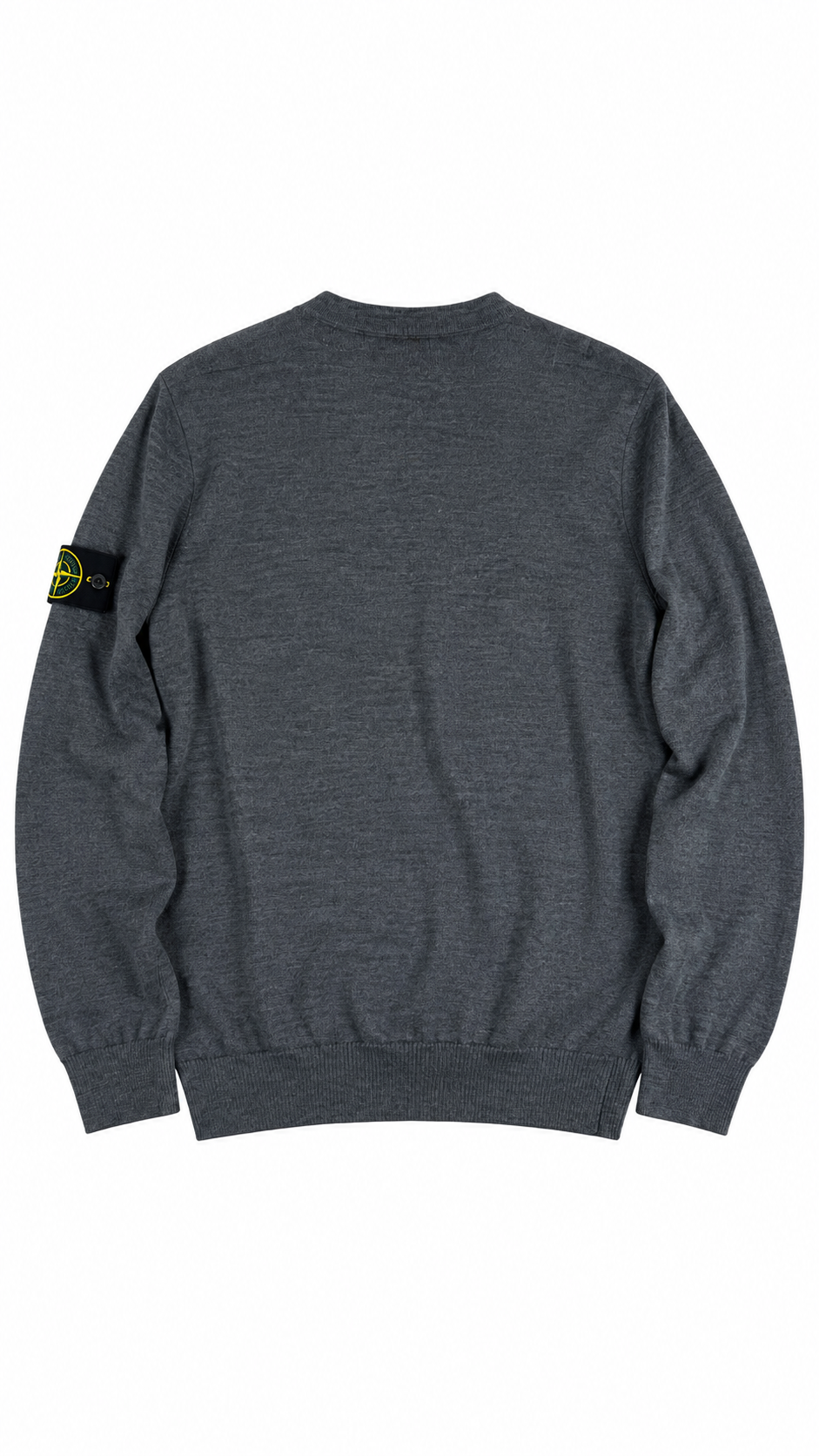 Pull Crewneck Stone Island en Laine gris, taille XL – vue de dos – NB08 Shop