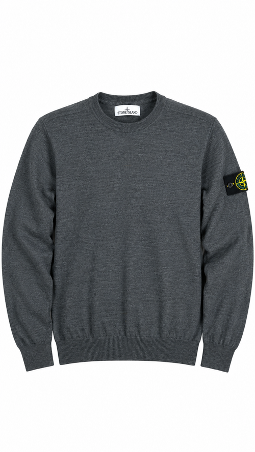 Pull Crewneck Stone Island en Laine - Gris - Taille XL
