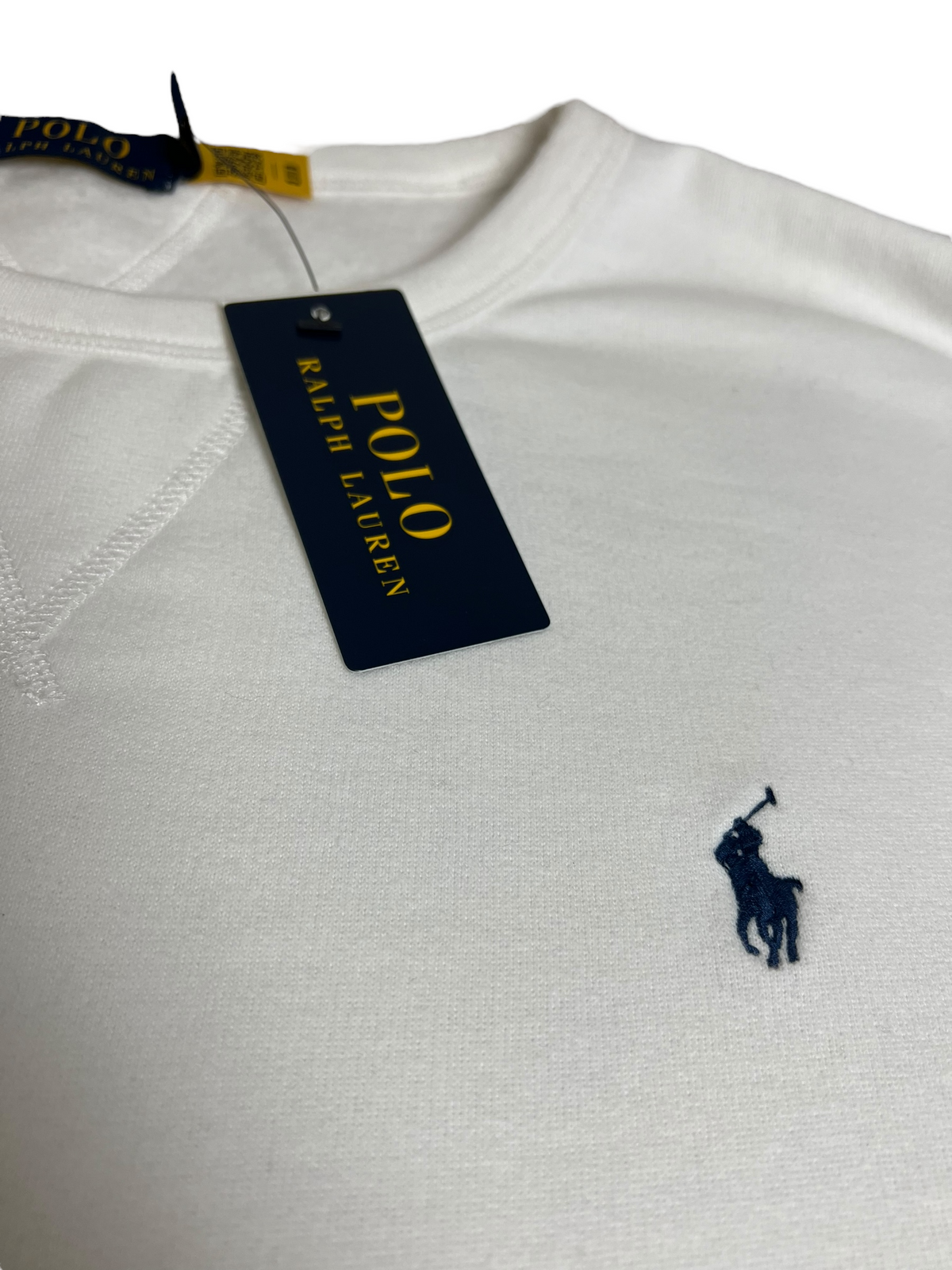 Pull Crewneck Ralph Lauren blanc taille XXL, vue de dos — vue 2