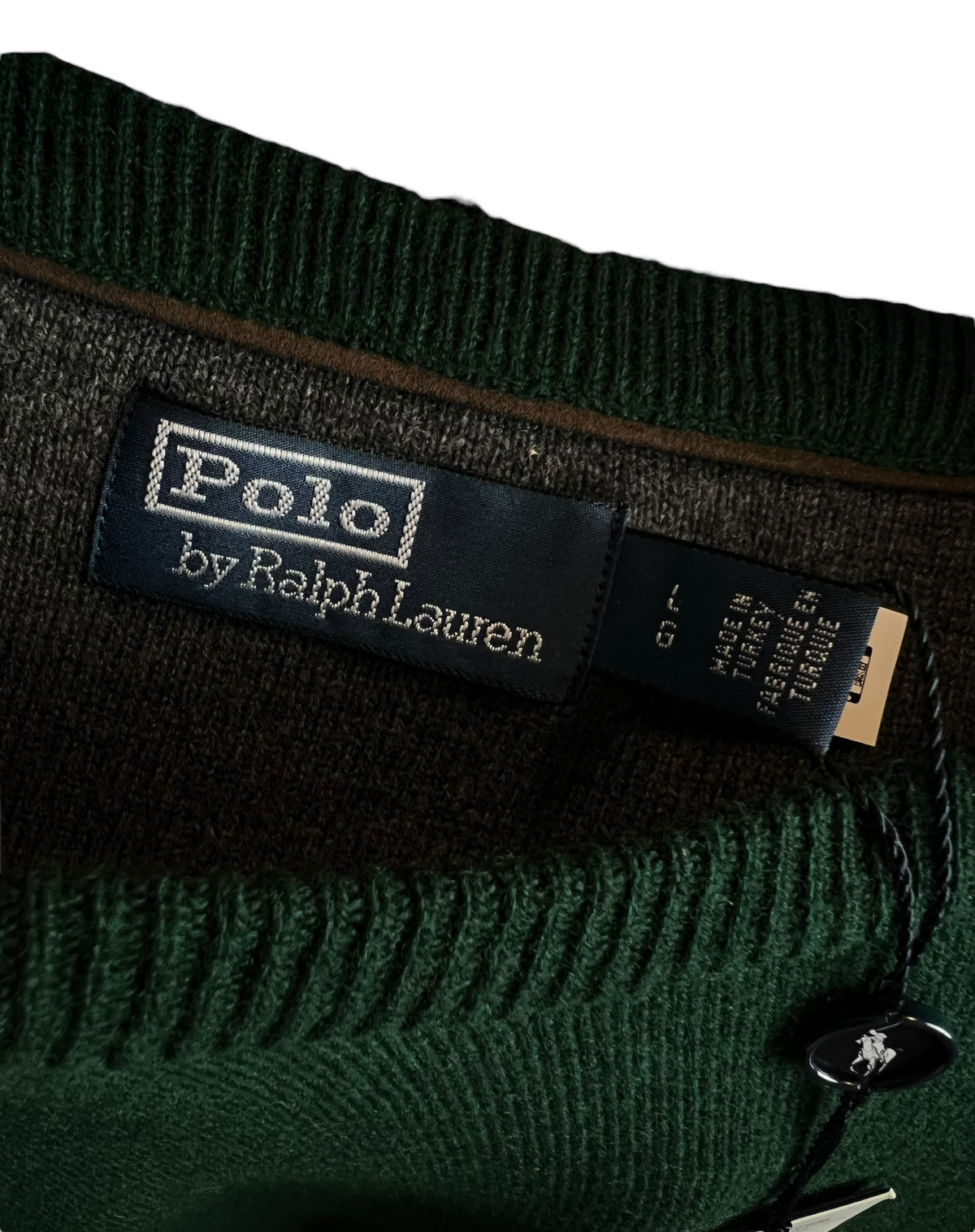 Pull Crewneck Ralph Lauren vert, vue de côté — vue 5
