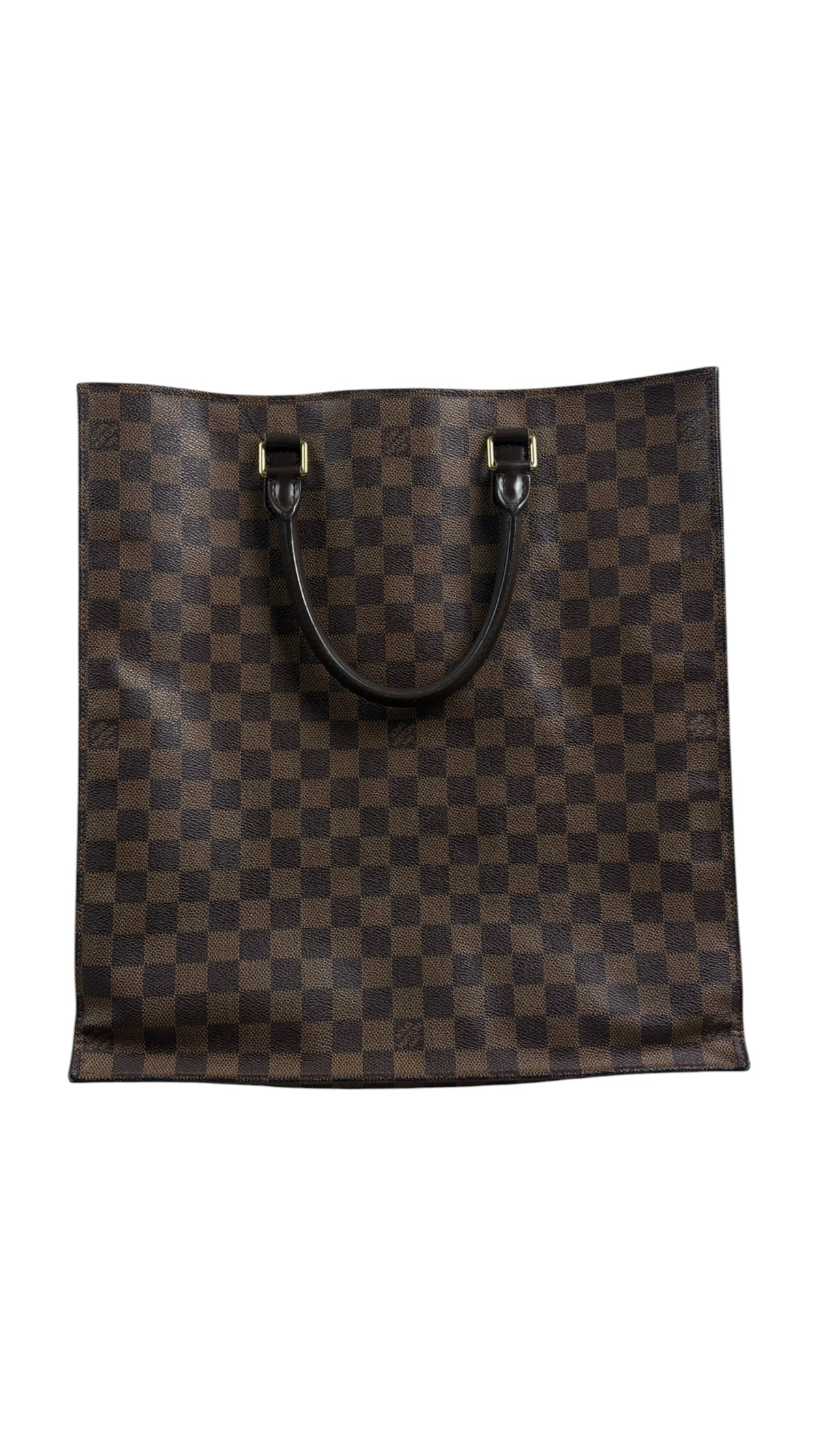 Sac Plat Louis Vuitton Damier Ébène marron Grand Modèle - vue 2/8