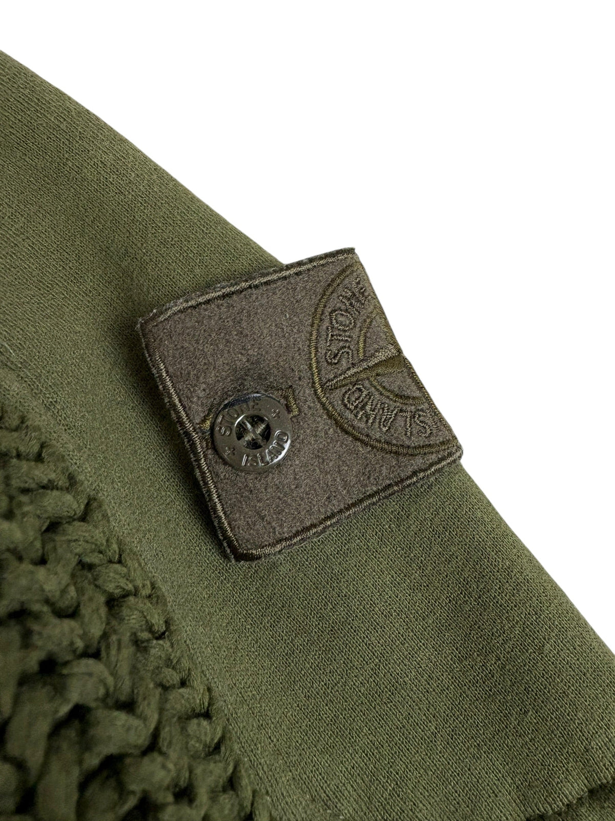 Cardigan Stone Island kaki taille XL - Vue de dos
