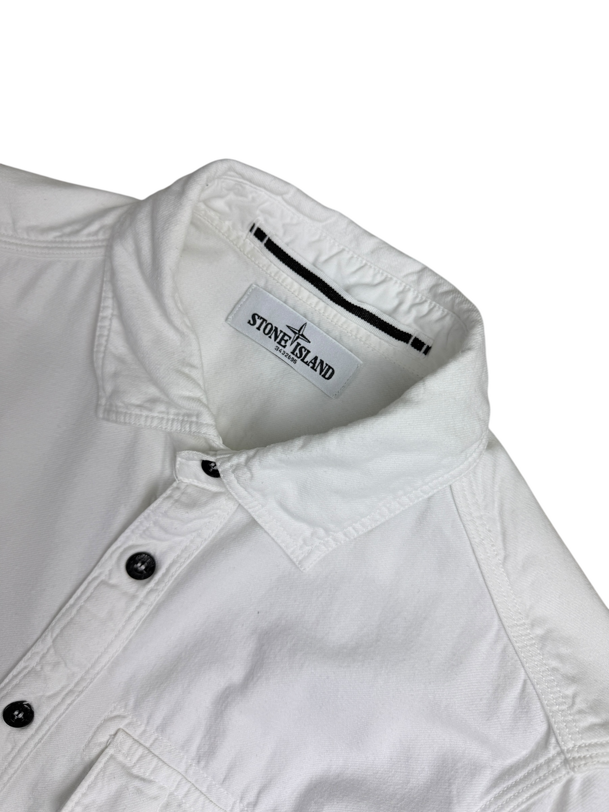 Chemise Stone Island blanc taille M - Détail