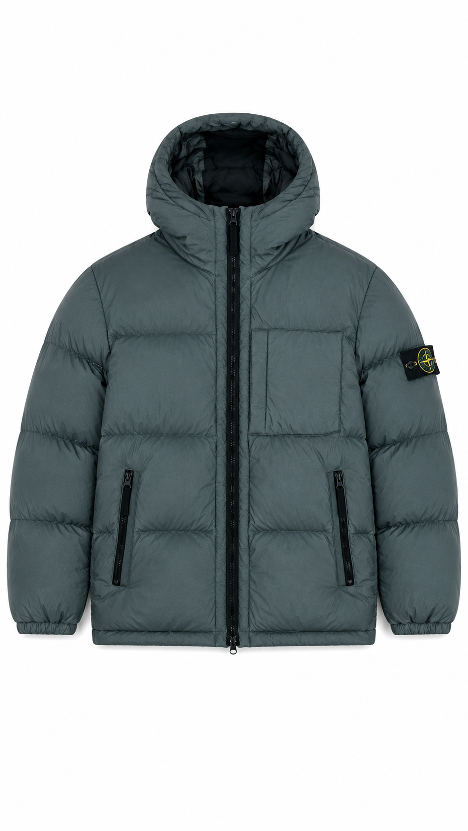 Doudoune Stone Island Crinkle Reps NY Down gris taille M, seconde main authentifiée NB08 — vue 1