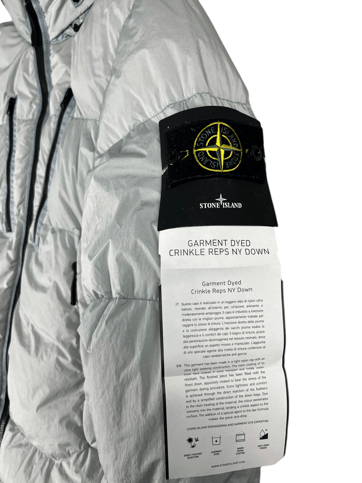 DOUDOUNE STONE ISLAND GARMENT DYED CRINKLE REPS NY DOWN - NB08 SHOP