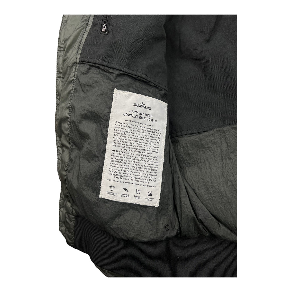 DOUDOUNE STONE ISLAND GARMENT DYED DOWN_26 GR X SQM_N - NB08