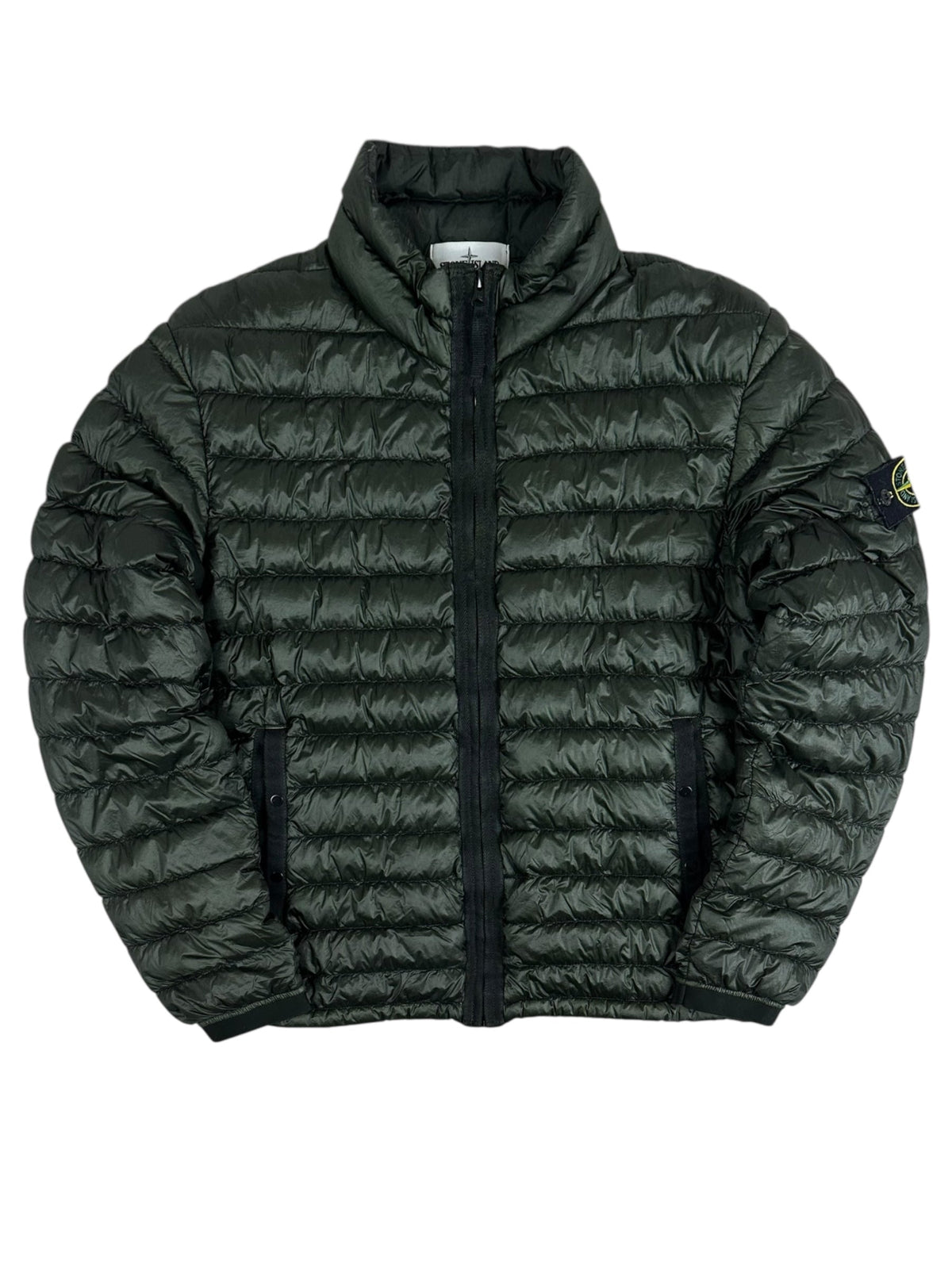 Doudoune Stone Island kaki taille L - Vue de face