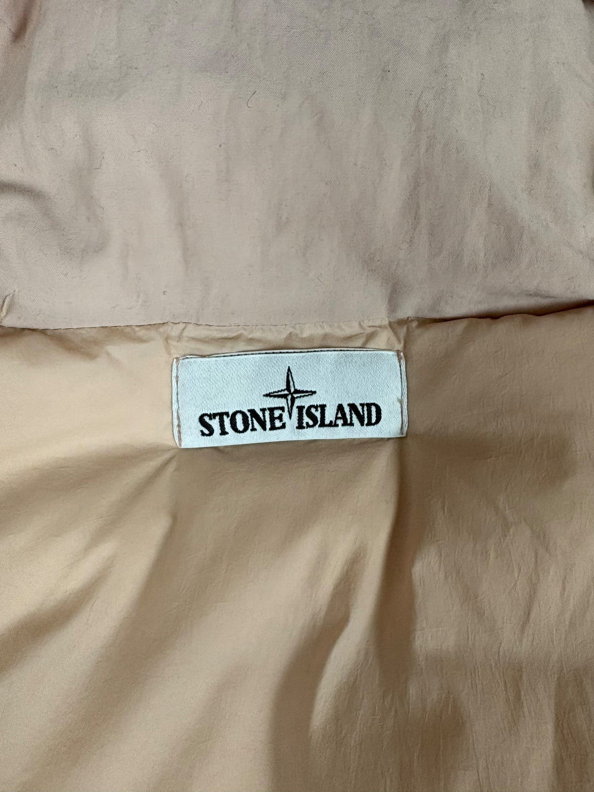 Doudoune Stone Island rose taille L - Vue côté