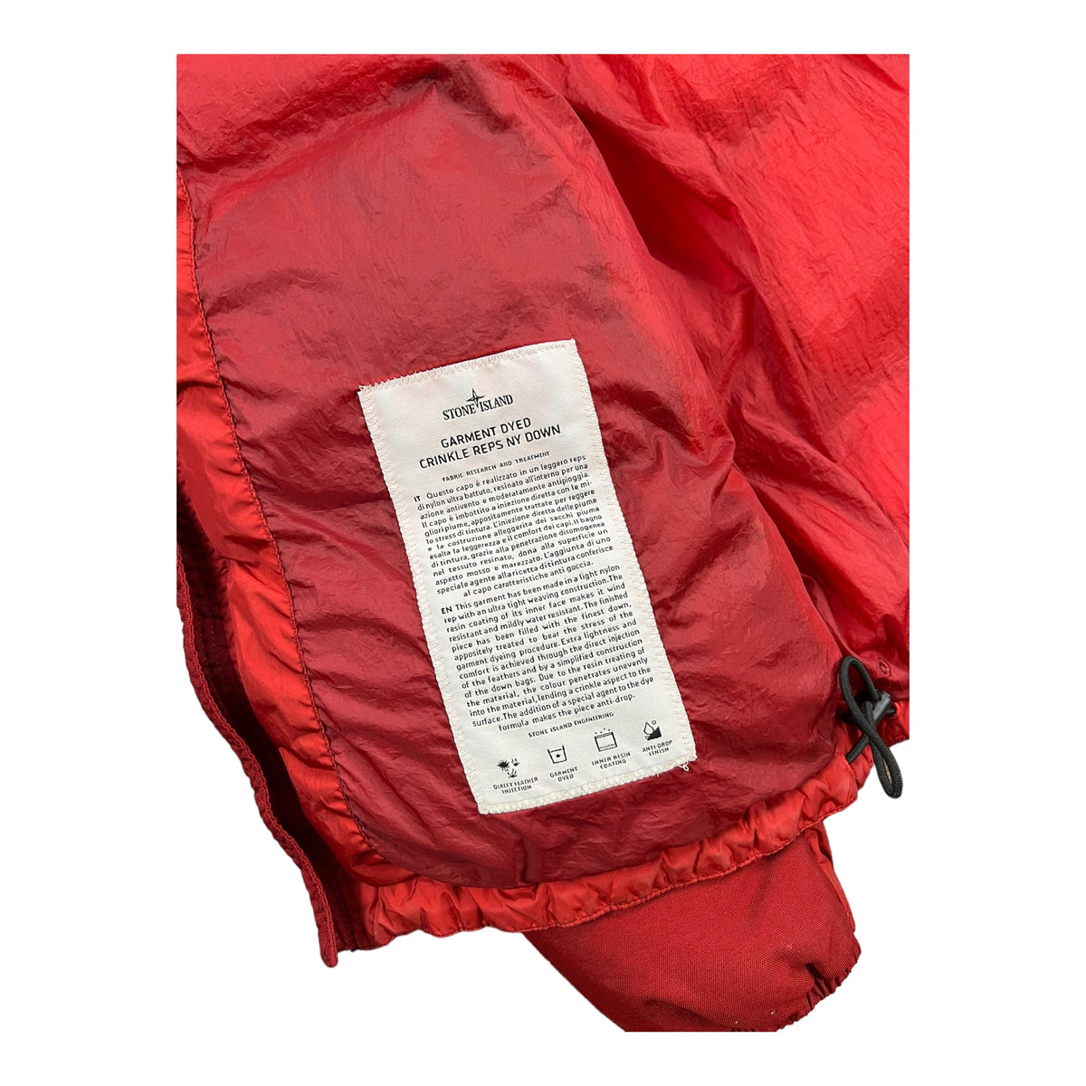 DOUDOUNE STONE ISLAND GARMENT DYED CRINKLE REPS NY DOWN - NB08