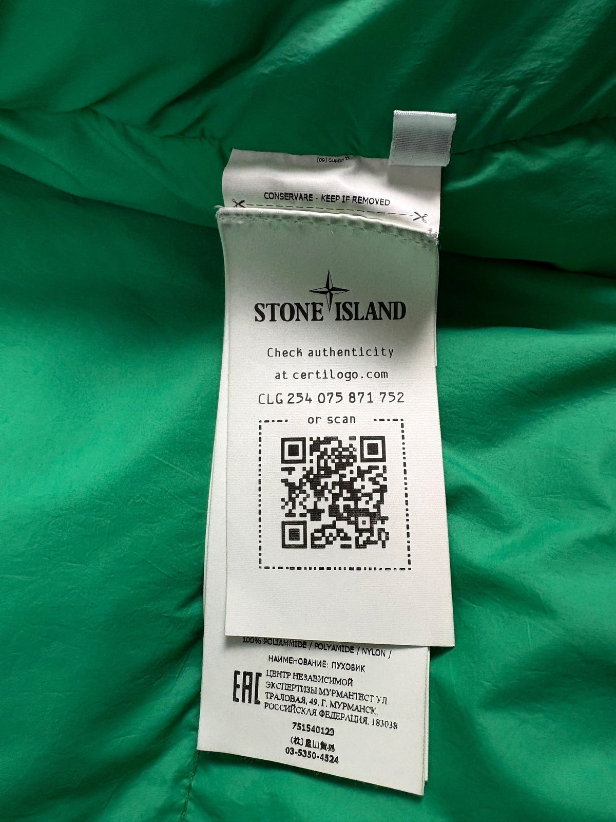 Daunenjacke Stone Island in Grün, Größe M - Ansicht 6