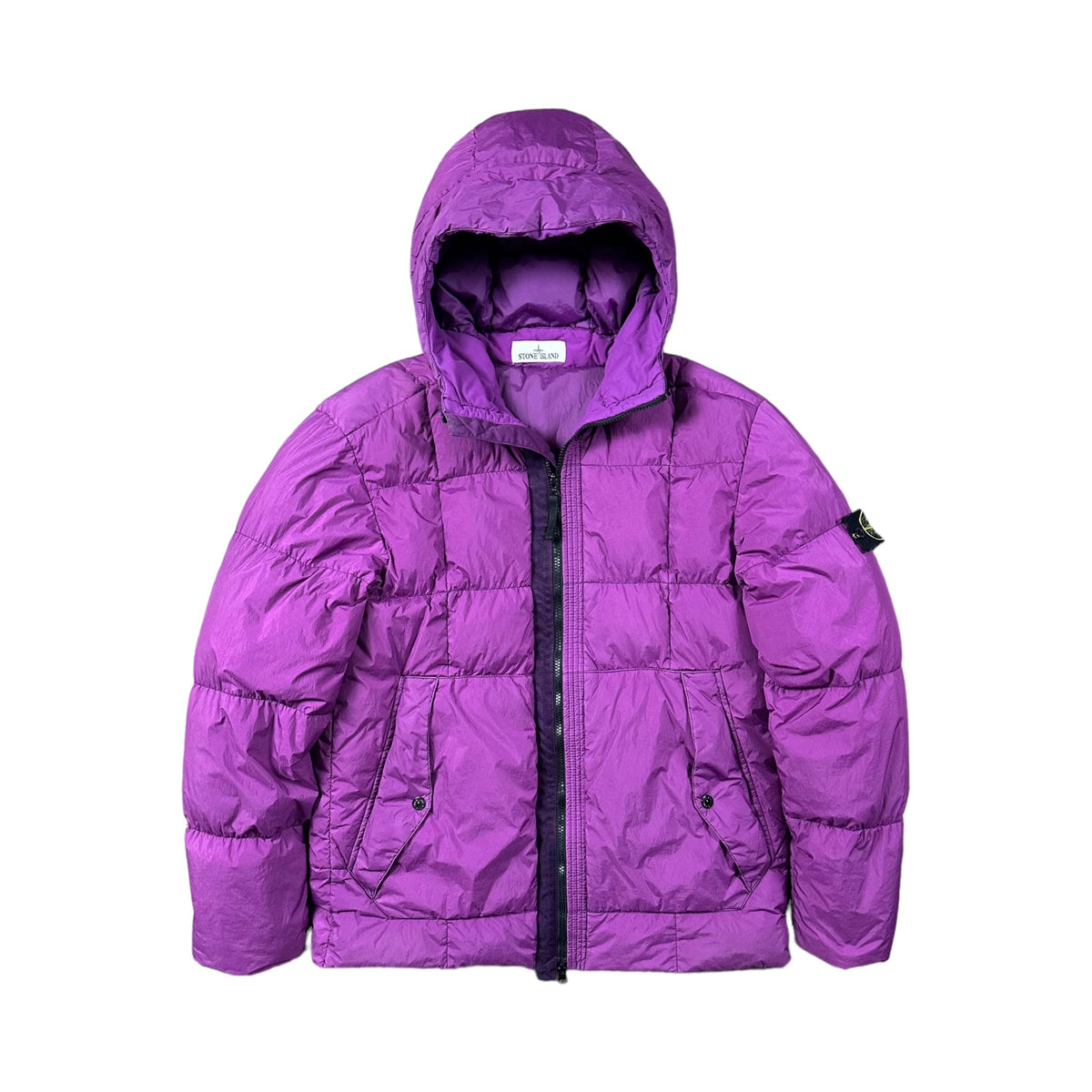 DOUDOUNE À CAPUCHE STONE ISLAND GARMENT DYED CRINKLE REPS NY DOWN - NB08