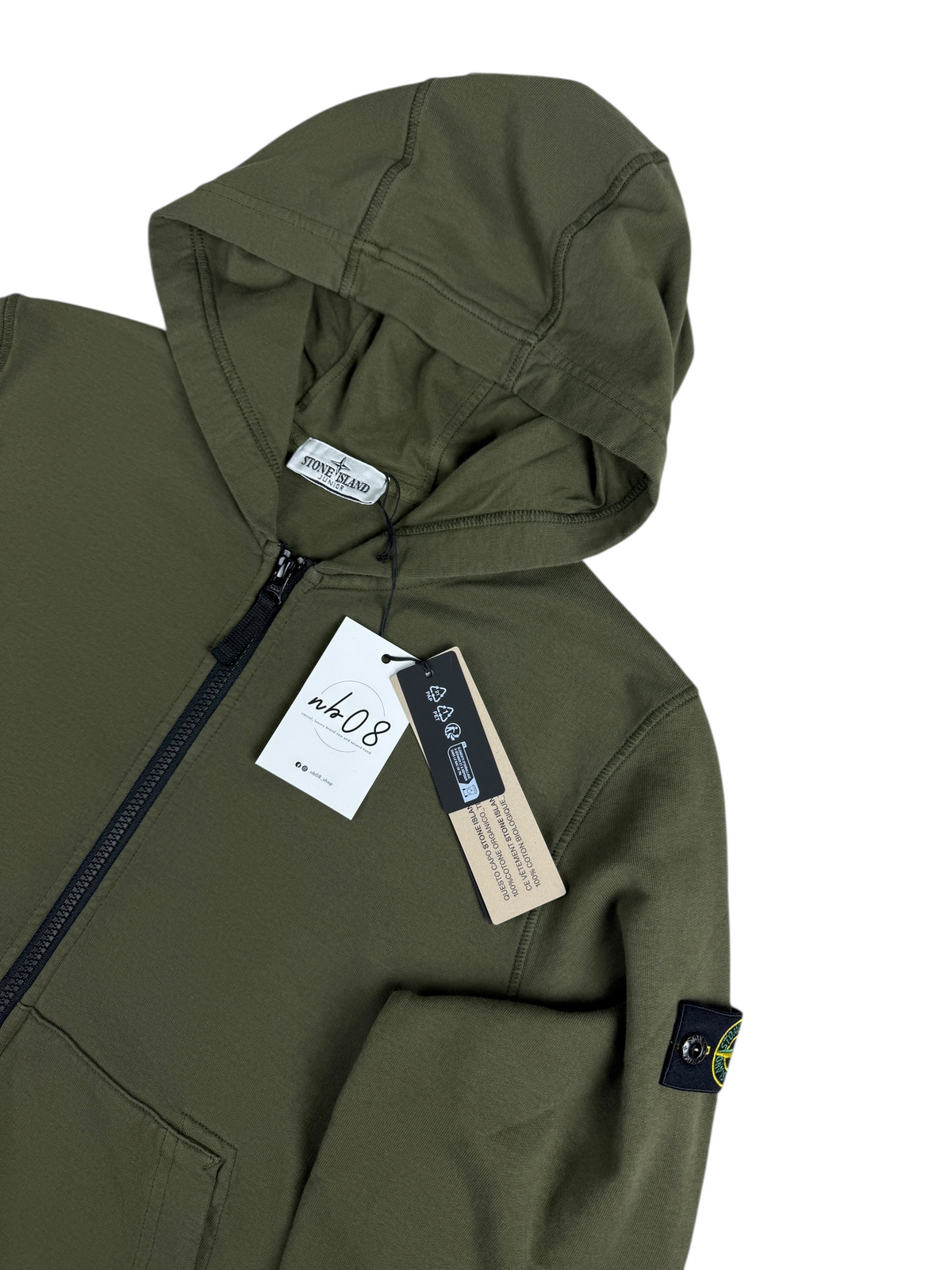Gilet Stone Island kaki taille 14 ans - Vue de dos