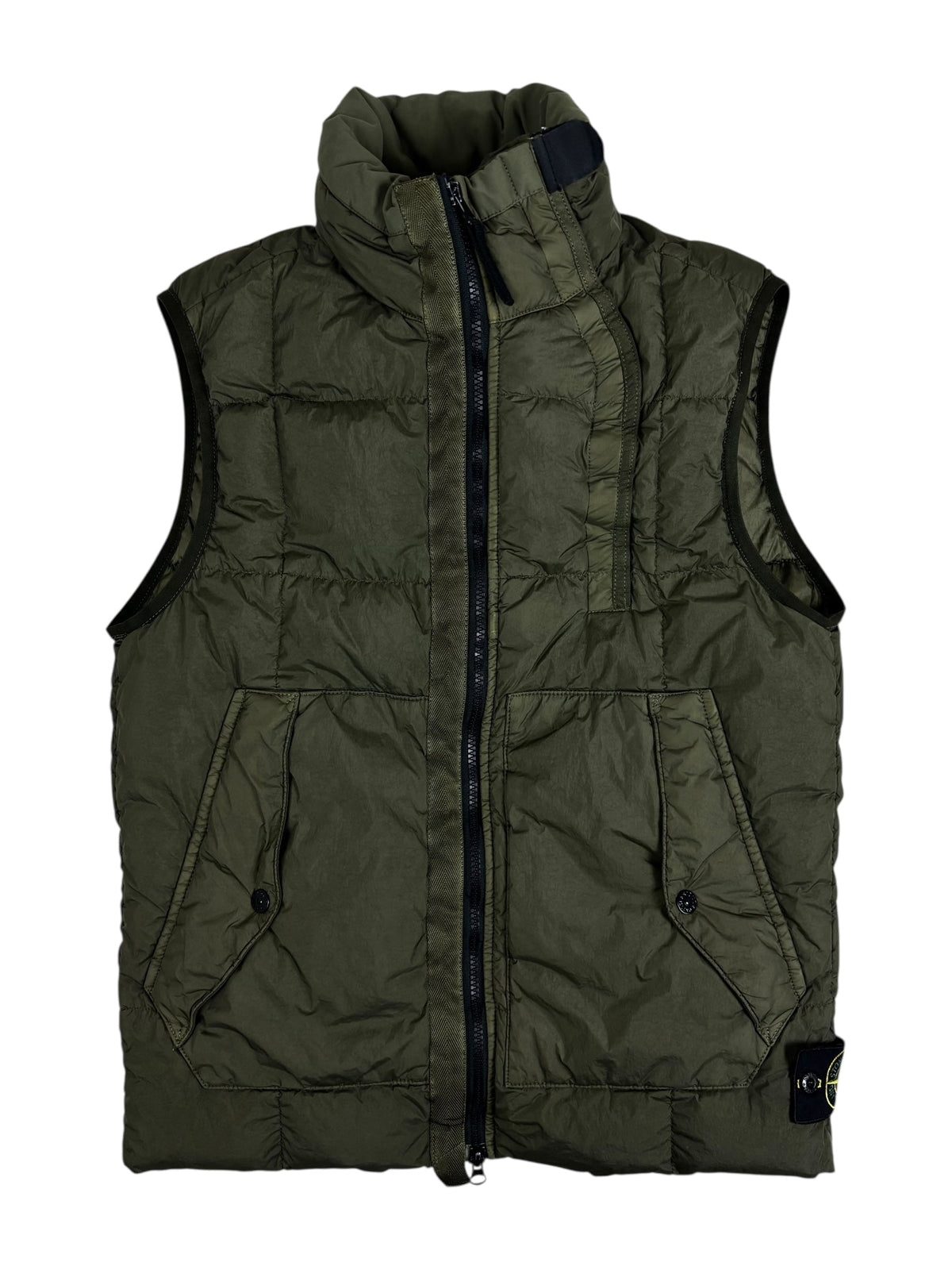 Gilet Stone Island kaki taille S - Vue de face