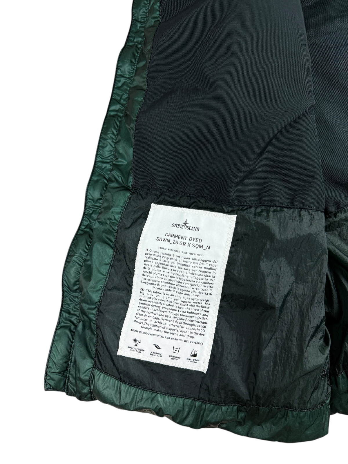 Gilet Stone Island vert taille L - Vue côté