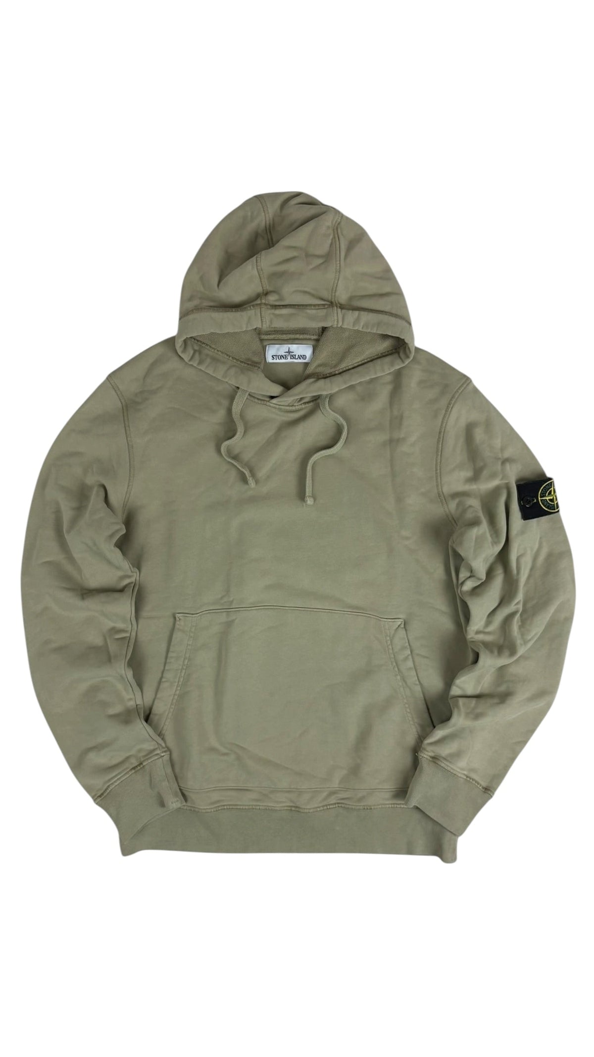 Hoodie Stone Island kaki taille L - Vue de face
