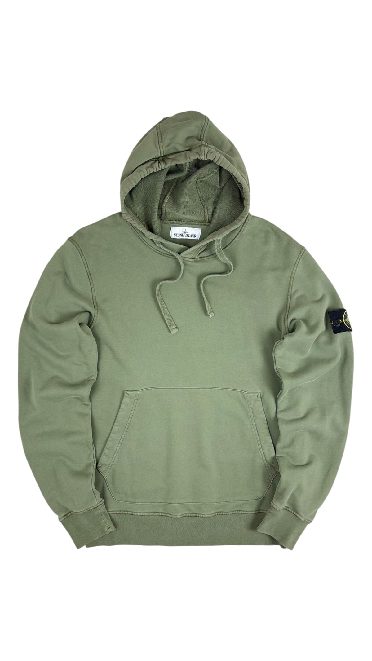 Hoodie Stone Island kaki taille S - Vue de face