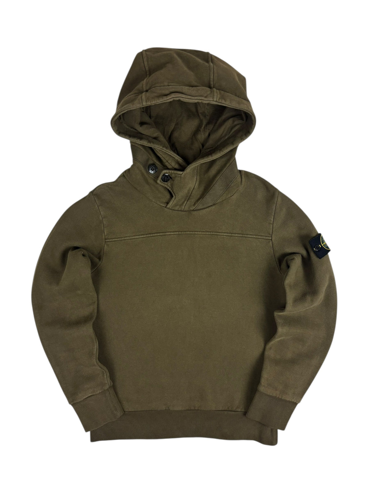 Hoodie Stone Island kaki taille S - Vue de face