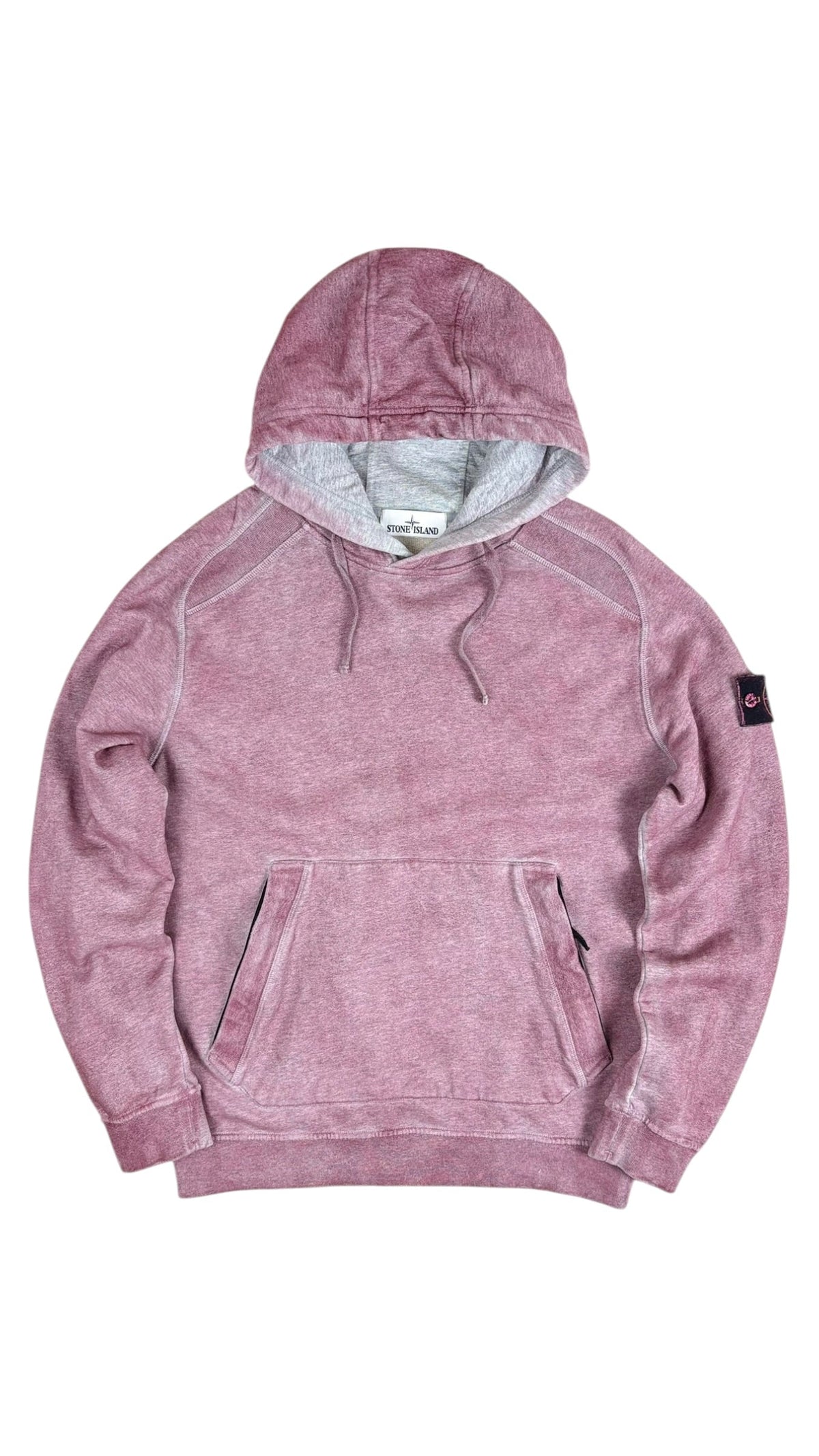 Hoodie Stone Island rose taille L - Vue de face