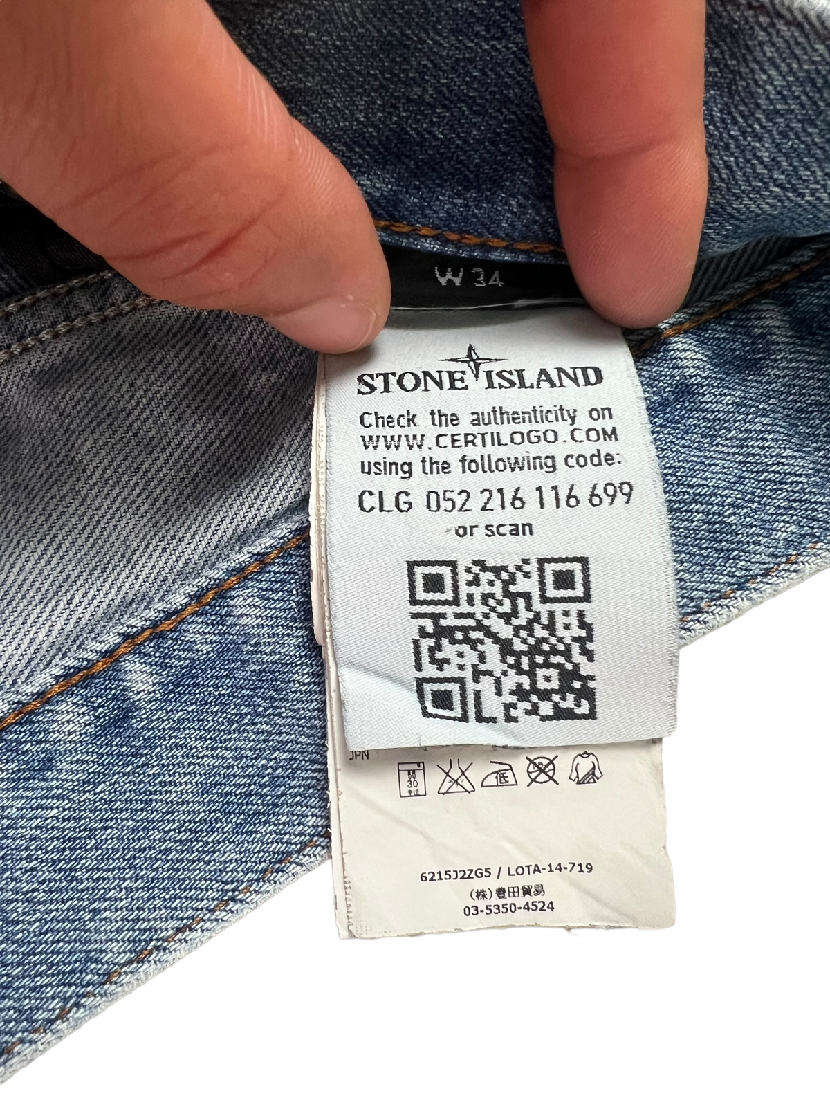Jean Stone Island bleu taille PANTALON 34 - Vue de dos