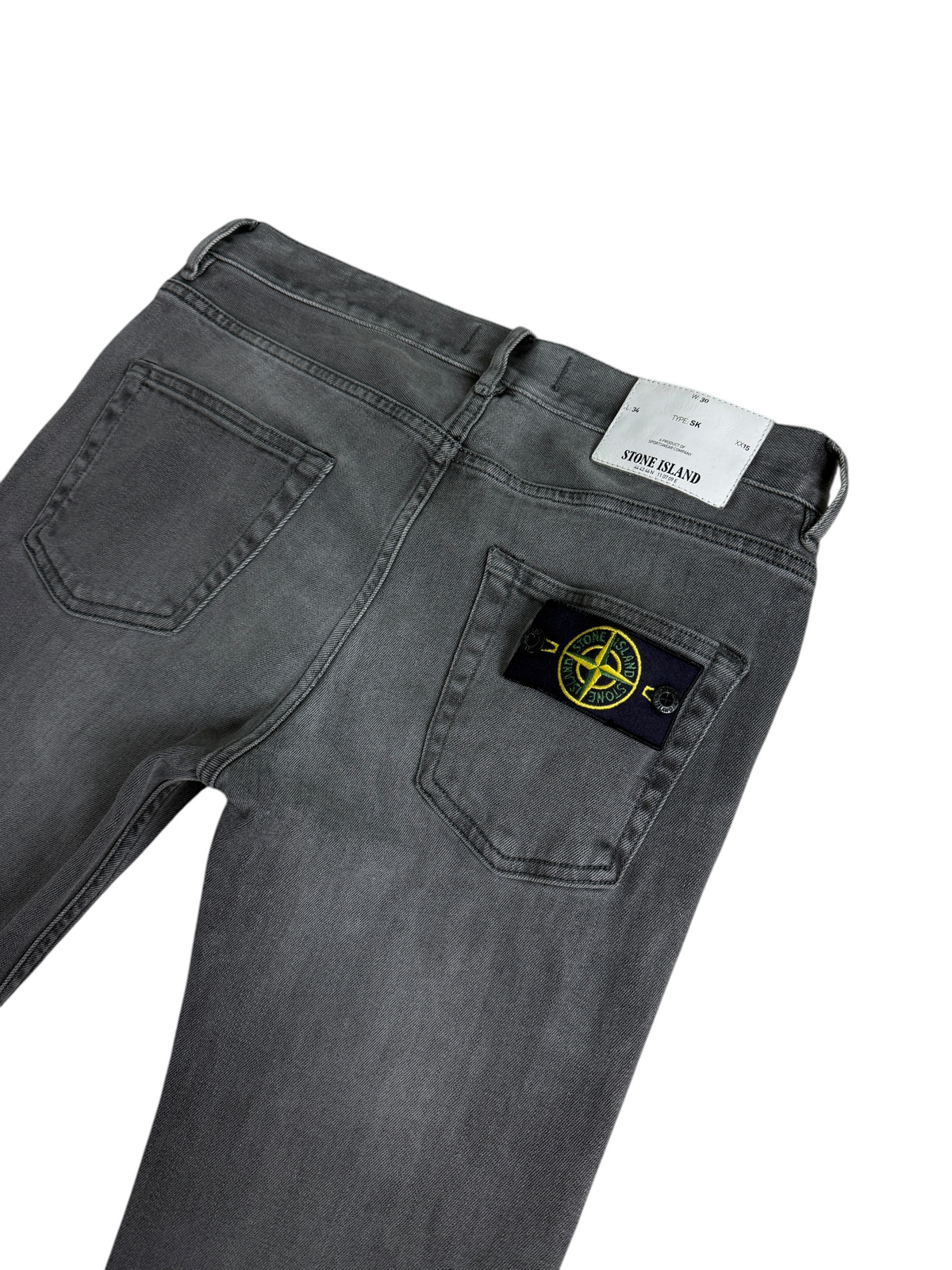 Jean Stone Island gris taille PANTALON 30 - Détail