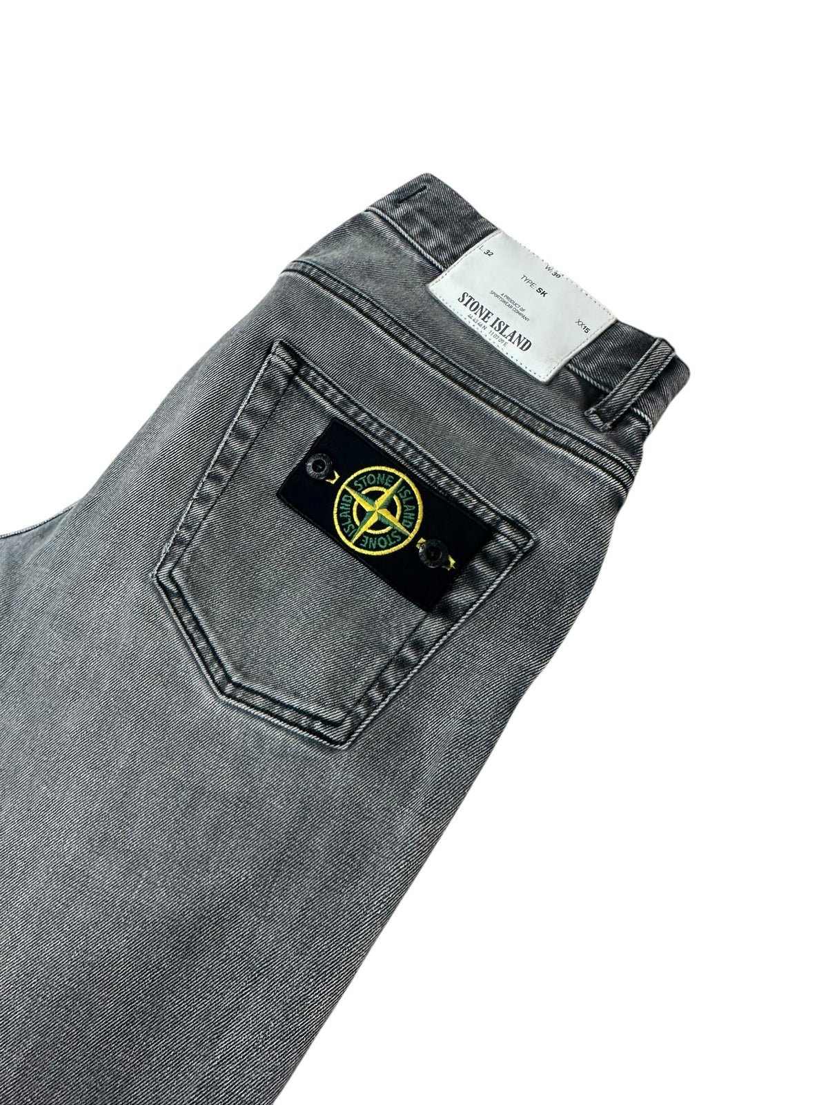 Jean Stone Island gris taille PANTALON W30 - Détail