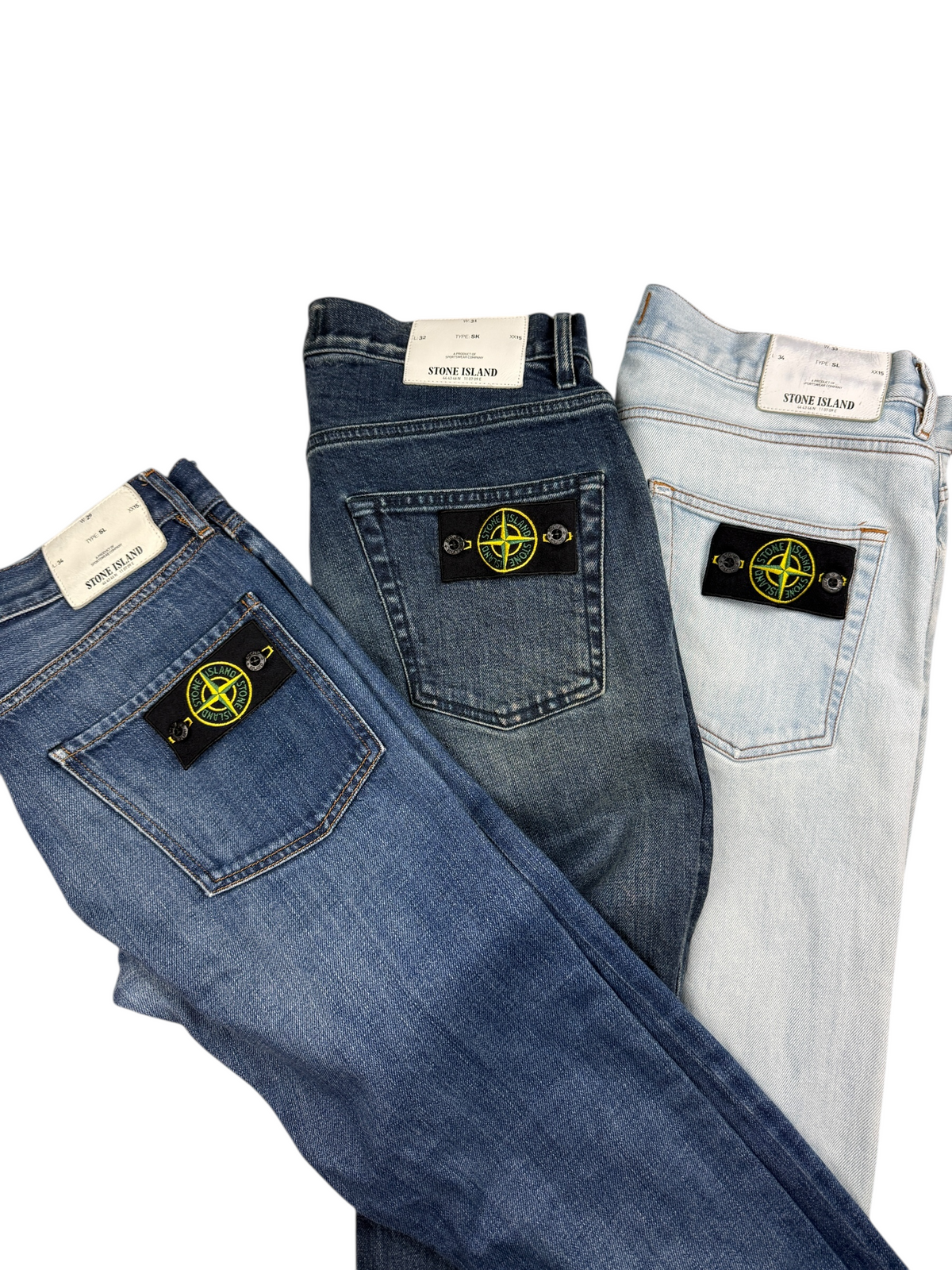 Jean Stone Island marine taille PANTALON W31 - Logo et étiquette